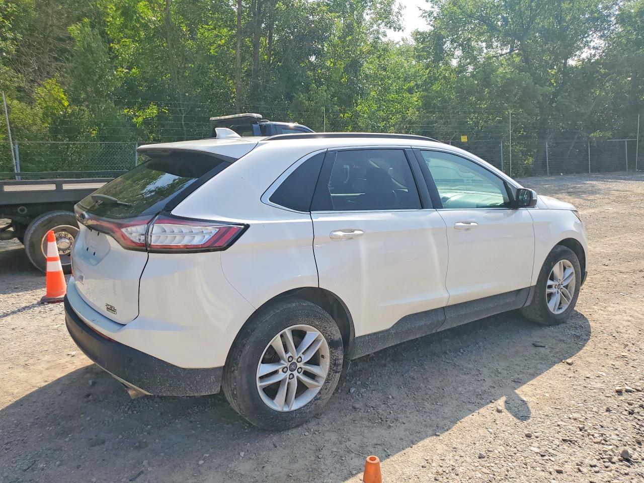 2015 Ford Edge Sel White vin: 2FMTK3J99FBB19657