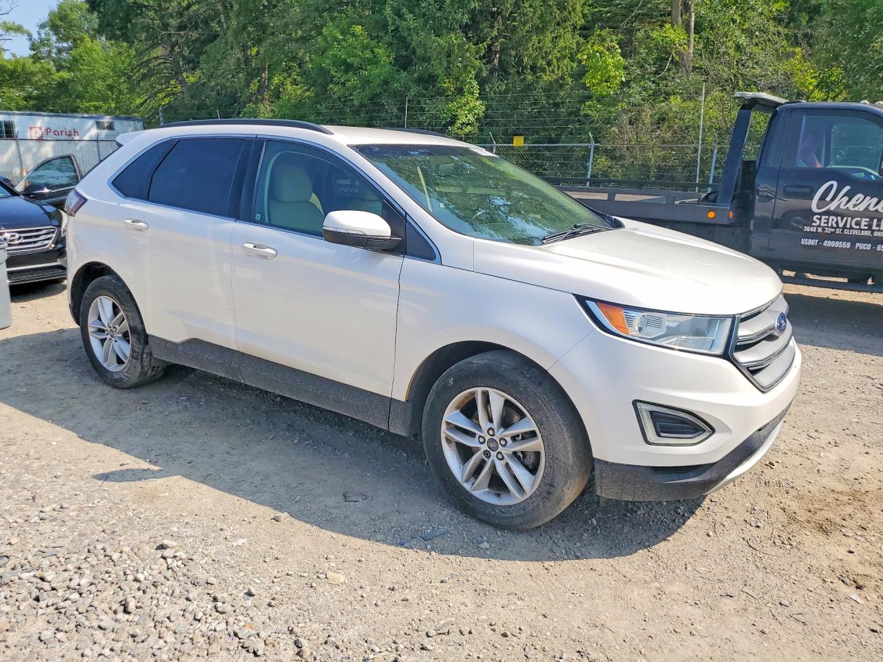 2015 Ford Edge Sel White vin: 2FMTK3J99FBB19657