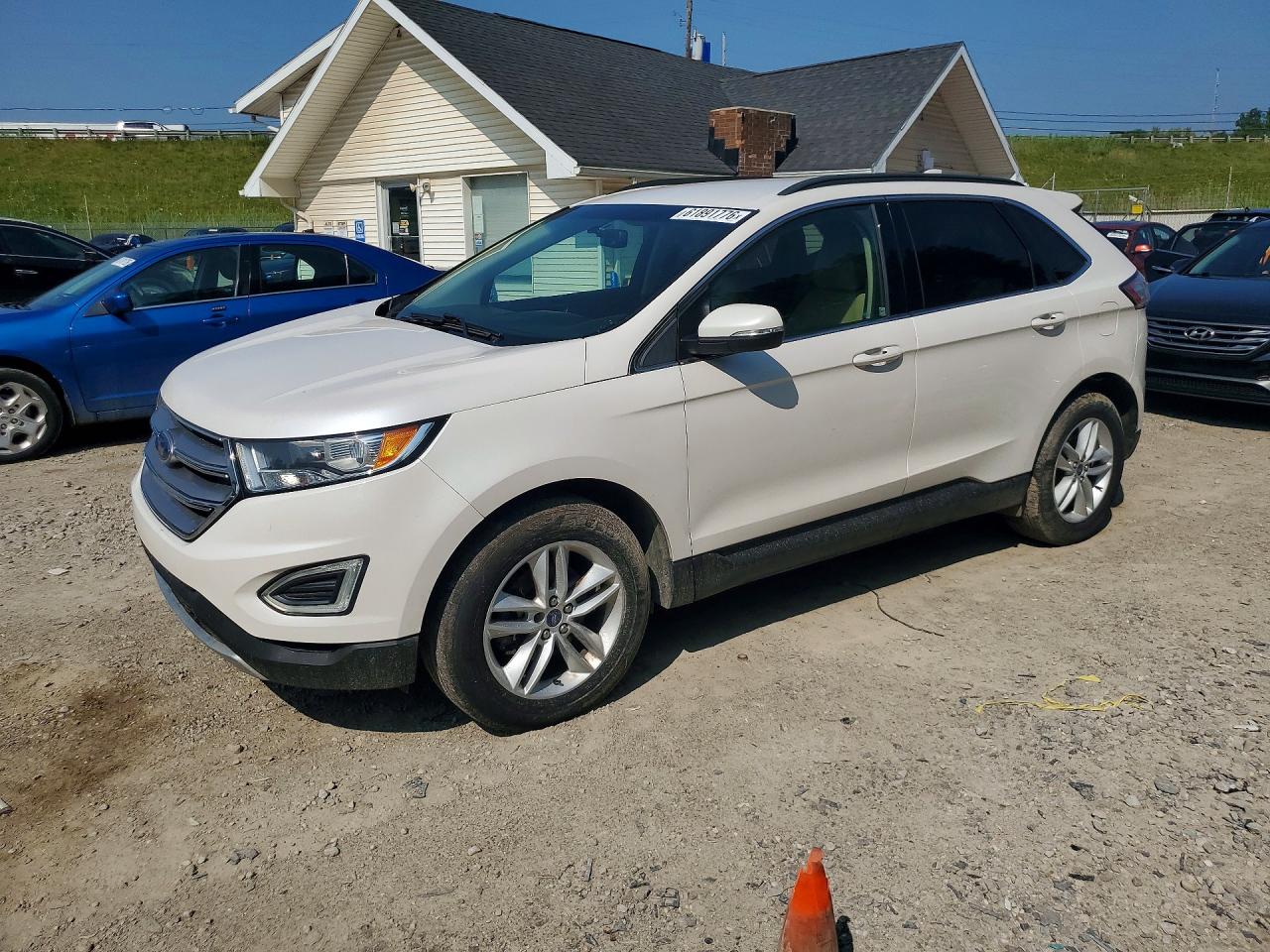 2015 Ford Edge Sel White vin: 2FMTK3J99FBB19657