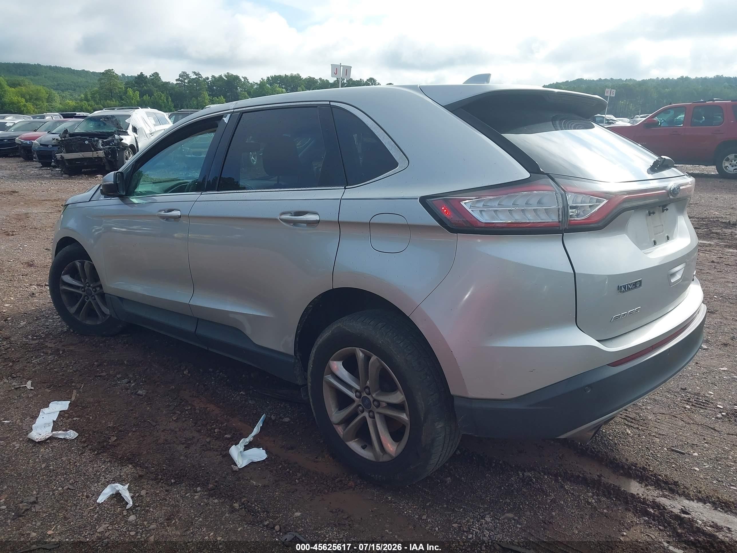2015 Ford Edge Sel Серебряный vin: 2FMTK3J99FBB40850