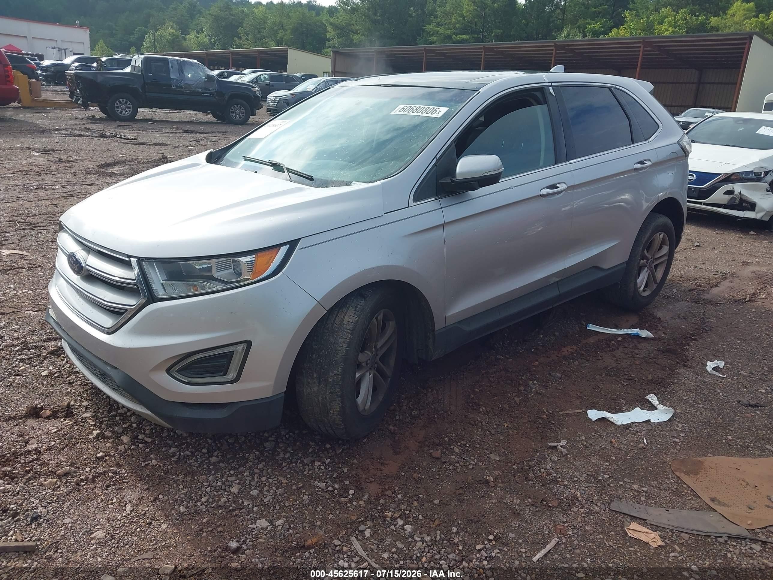 2015 Ford Edge Sel Серебряный vin: 2FMTK3J99FBB40850
