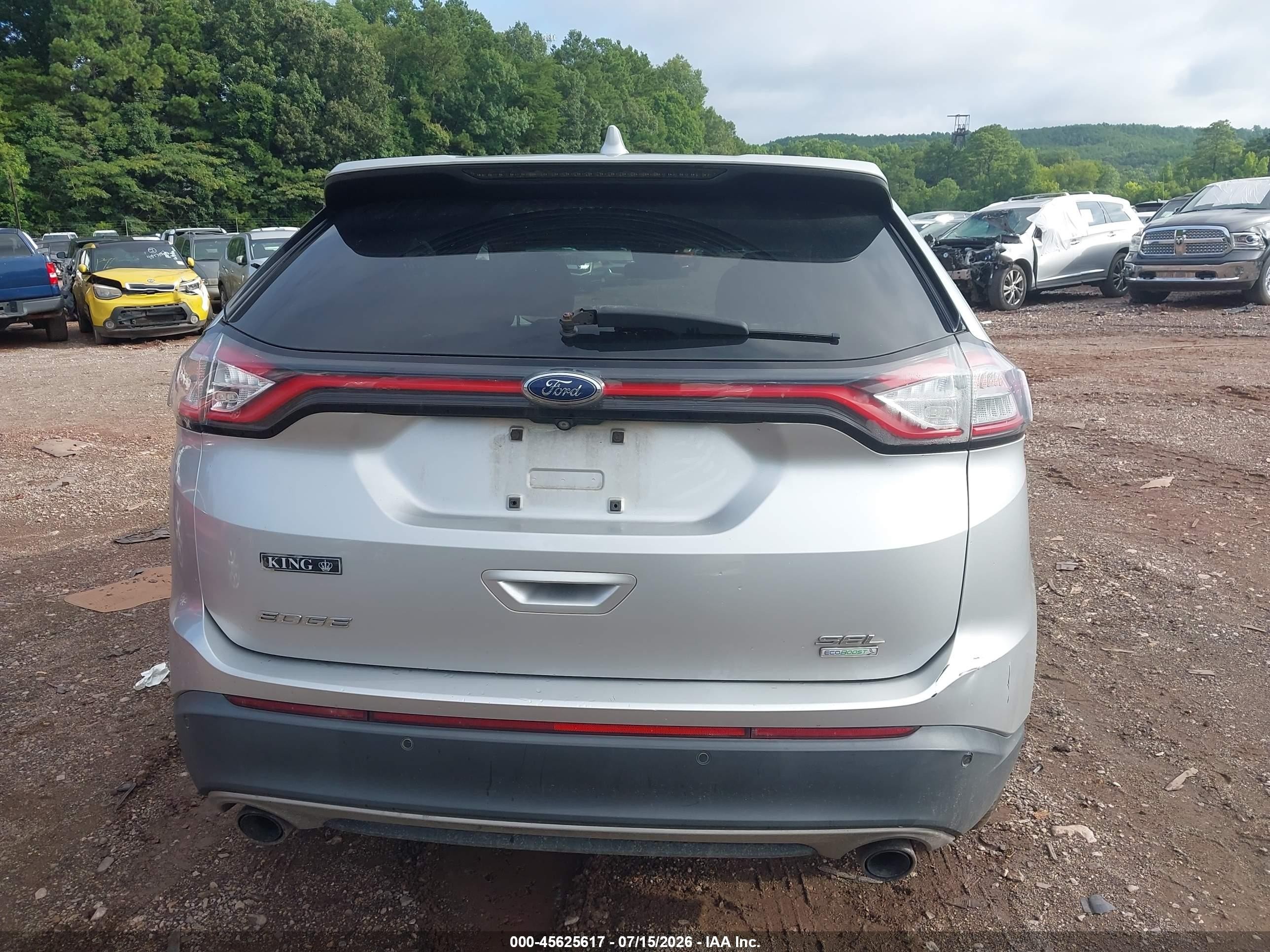 2015 Ford Edge Sel Серебряный vin: 2FMTK3J99FBB40850