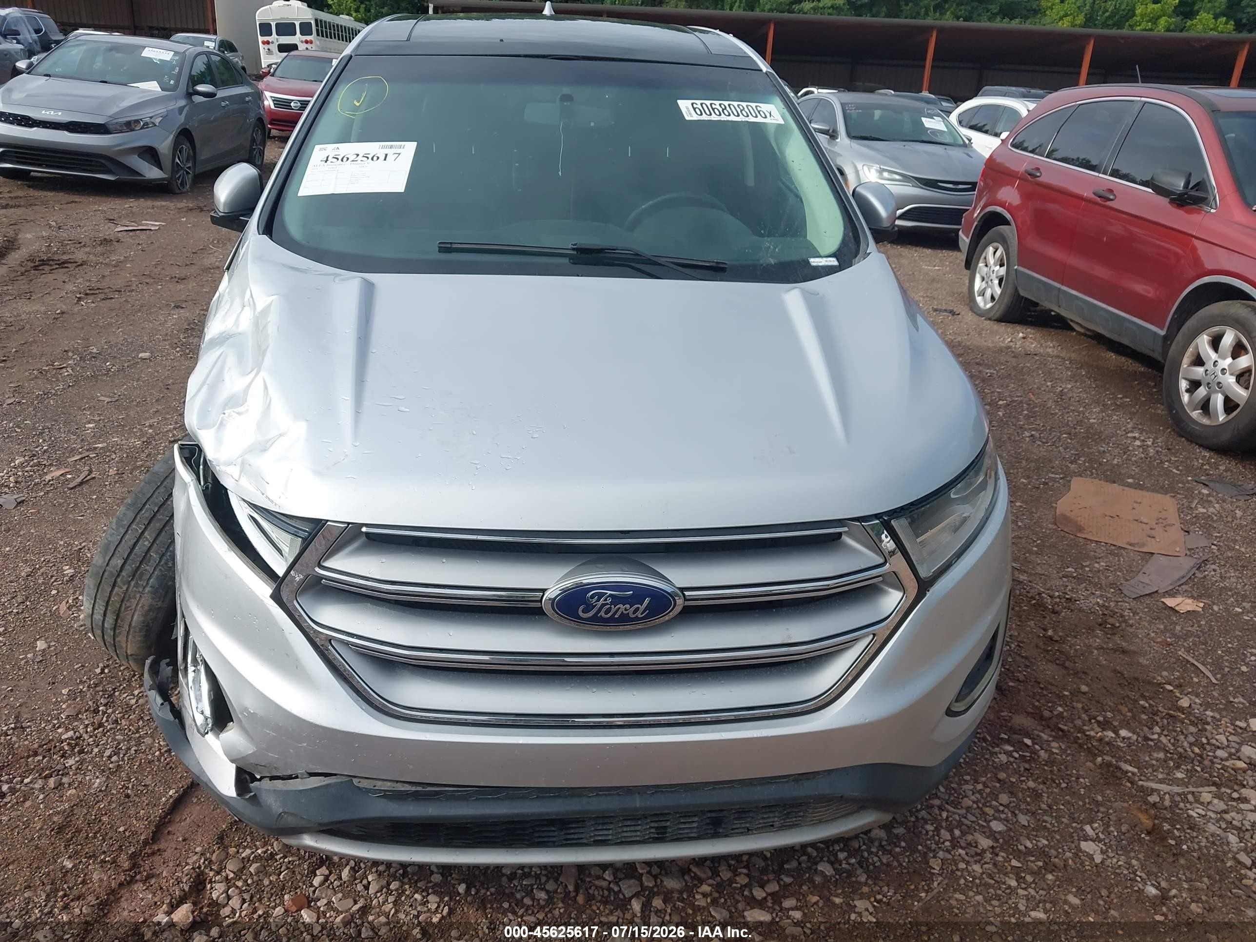 2015 Ford Edge Sel Серебряный vin: 2FMTK3J99FBB40850