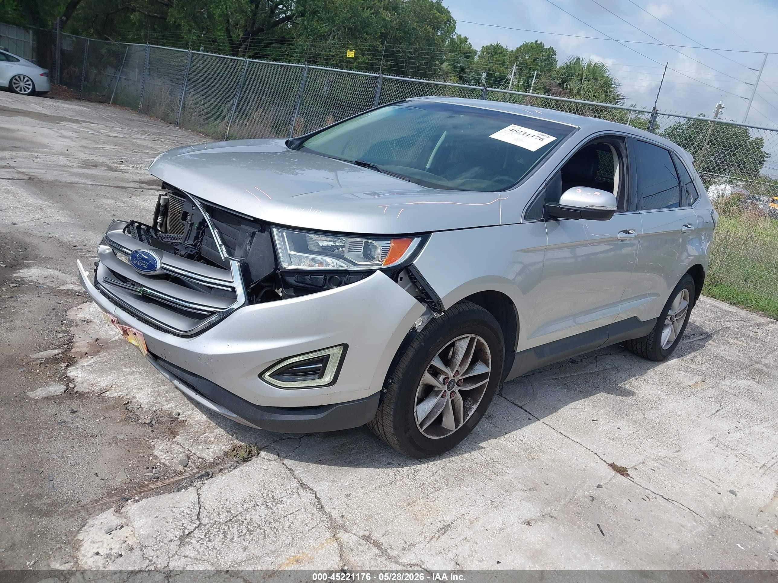 2015 Ford Edge Sel Silver vin: 2FMTK3J99FBB79955