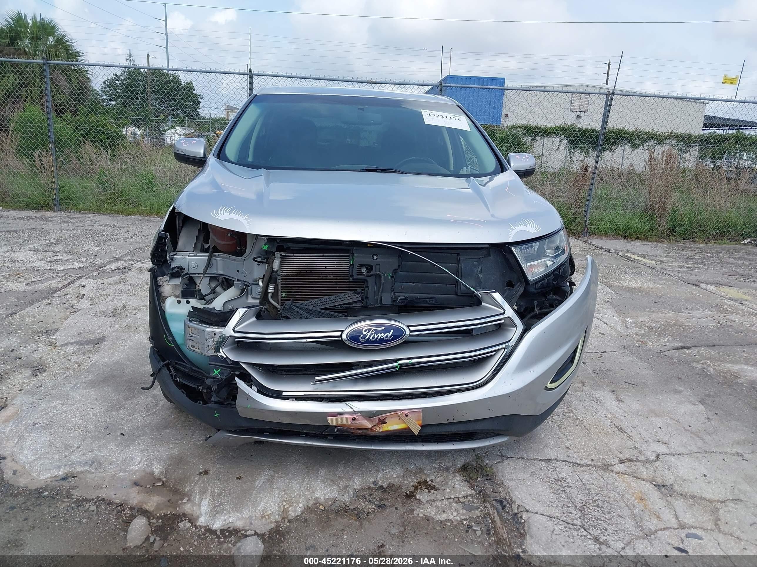 2015 Ford Edge Sel Silver vin: 2FMTK3J99FBB79955