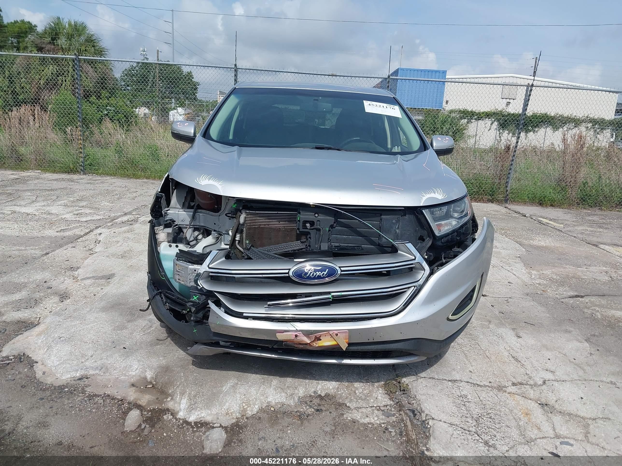 2015 Ford Edge Sel Silver vin: 2FMTK3J99FBB79955