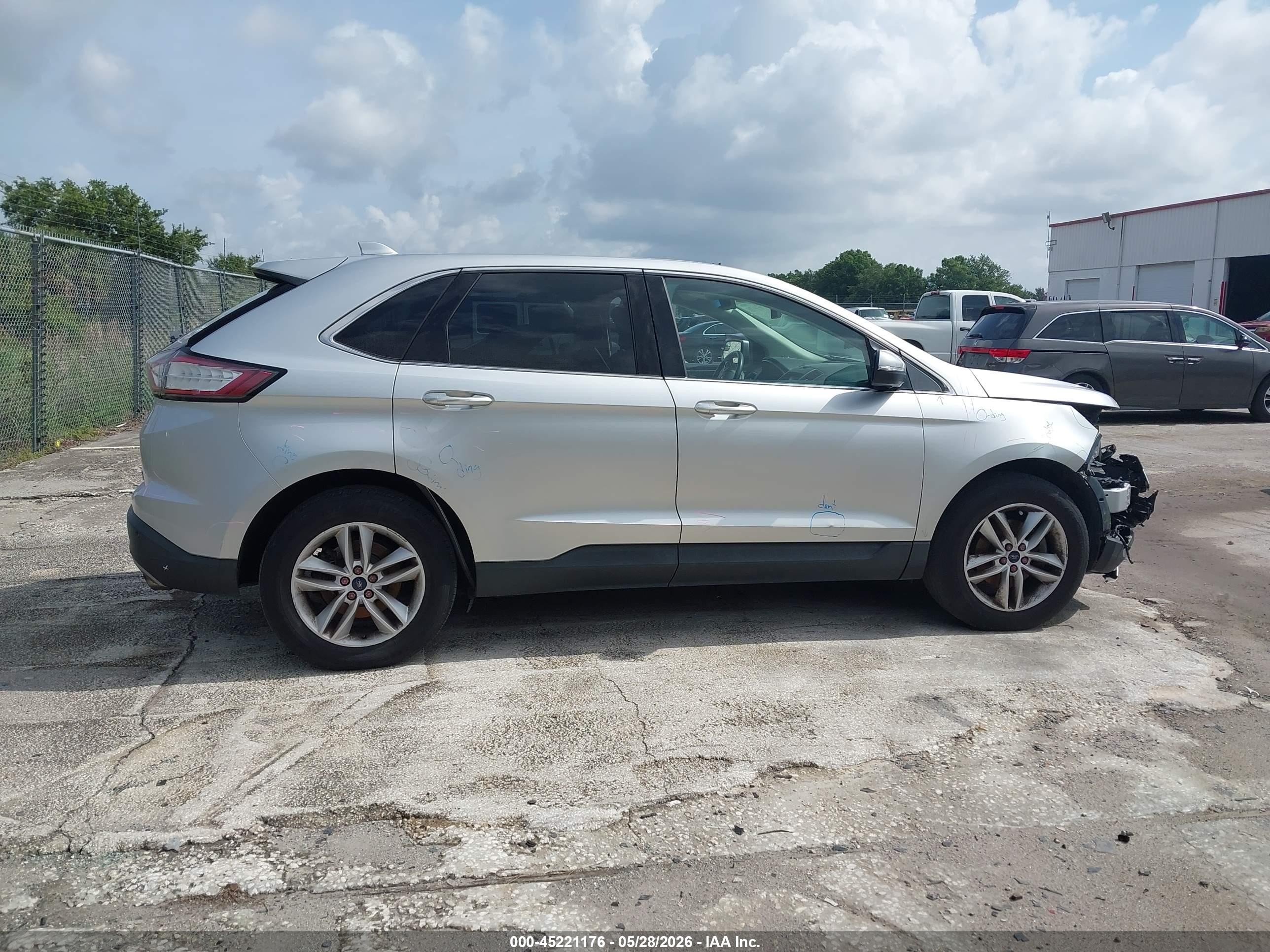 2015 Ford Edge Sel Silver vin: 2FMTK3J99FBB79955