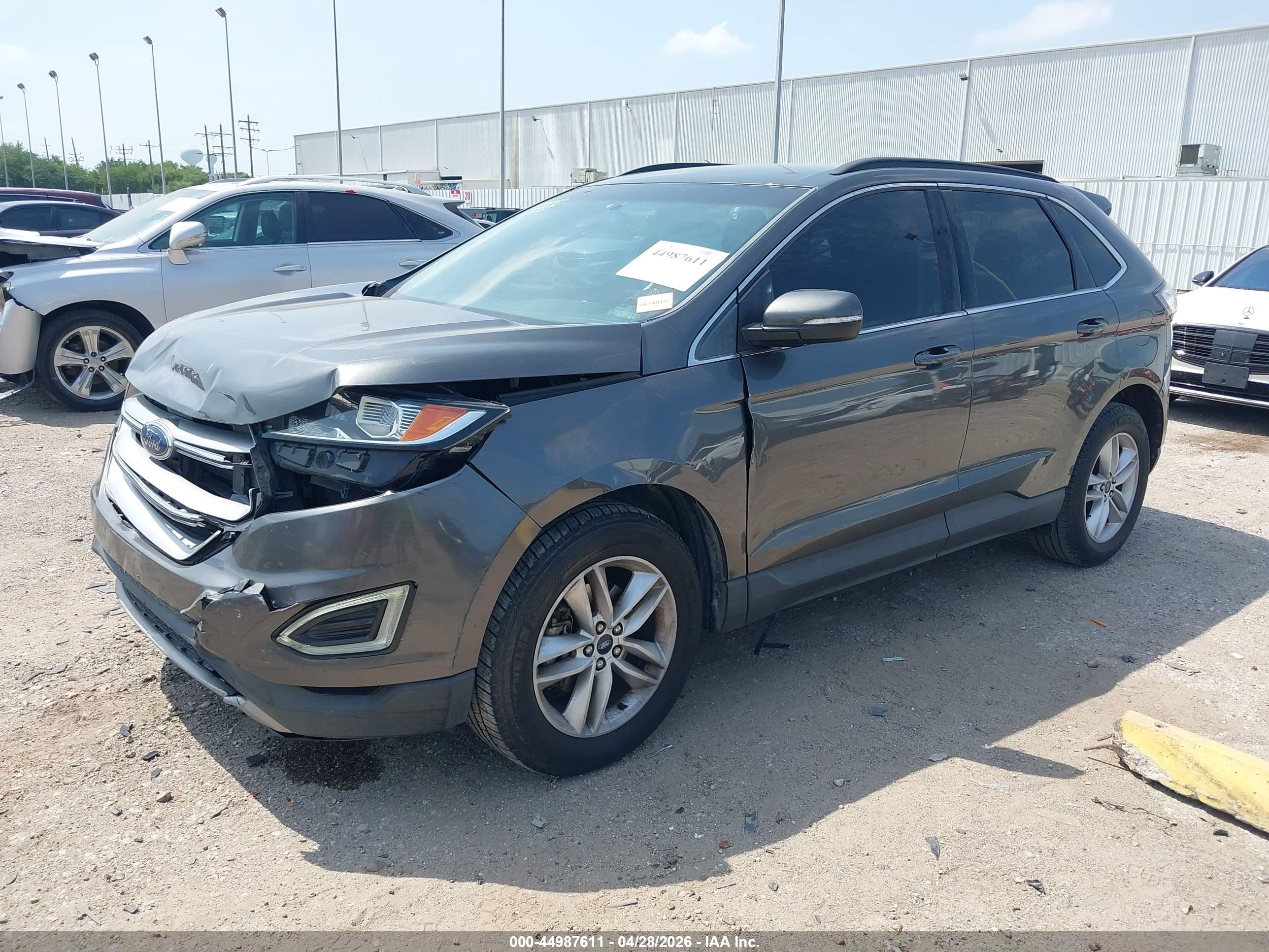 2015 Ford Edge Sel Gray vin: 2FMTK3J99FBC40236
