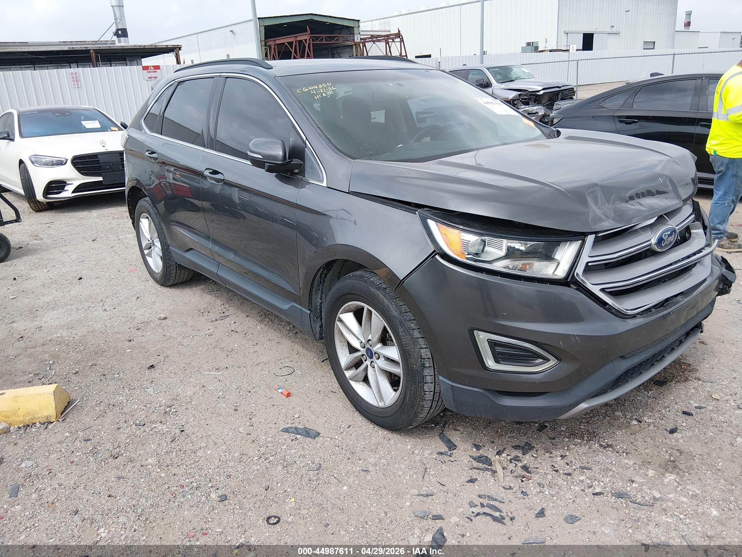 2015 Ford Edge Sel Gray vin: 2FMTK3J99FBC40236