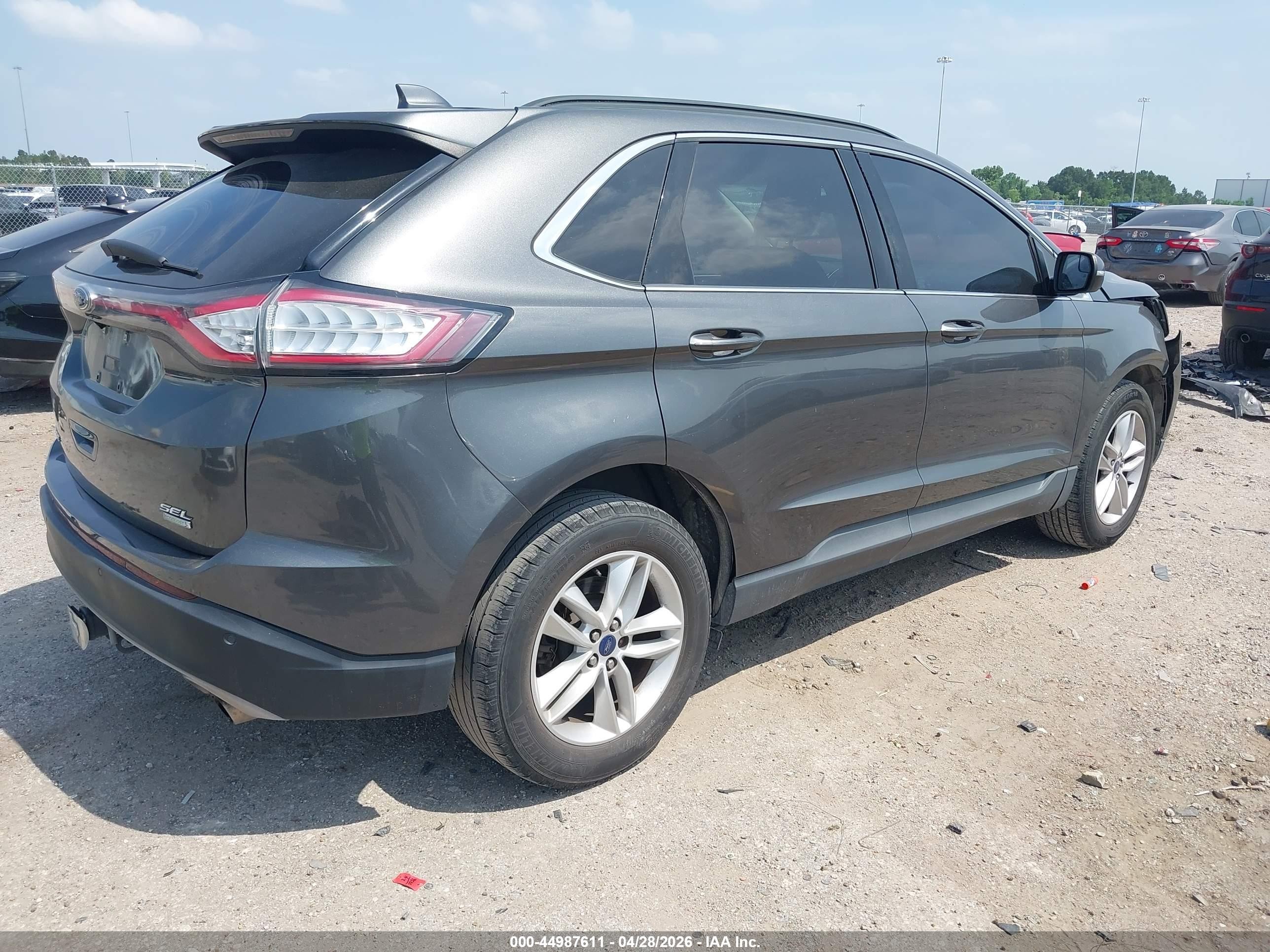 2015 Ford Edge Sel Gray vin: 2FMTK3J99FBC40236