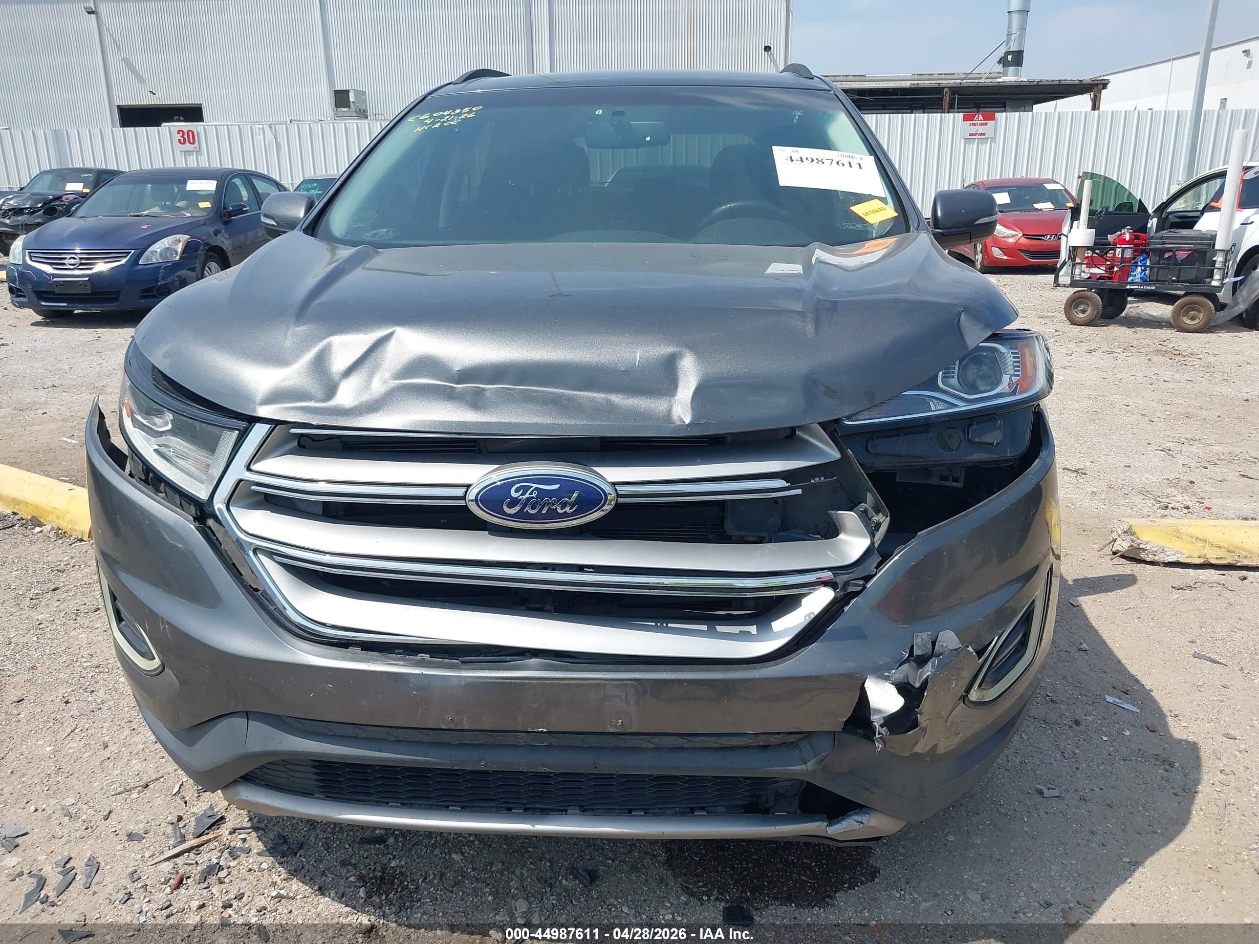 2015 Ford Edge Sel Gray vin: 2FMTK3J99FBC40236