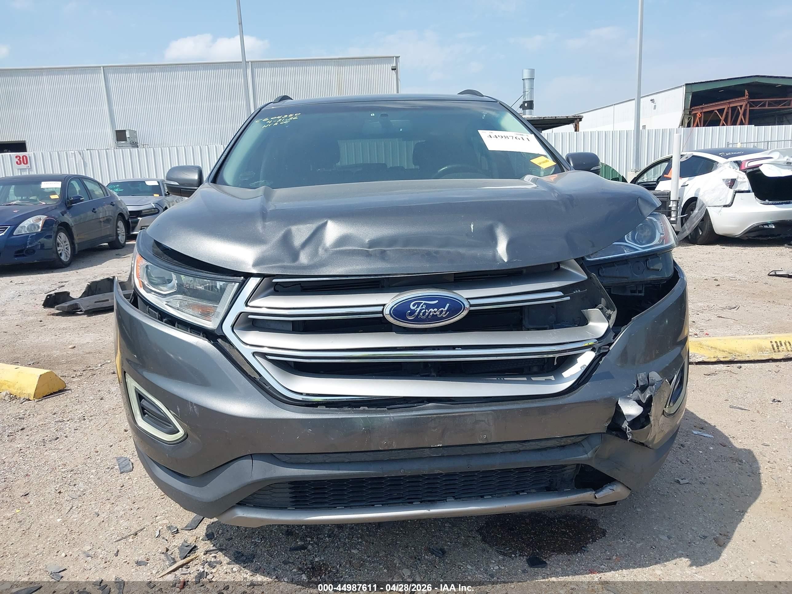 2015 Ford Edge Sel Gray vin: 2FMTK3J99FBC40236