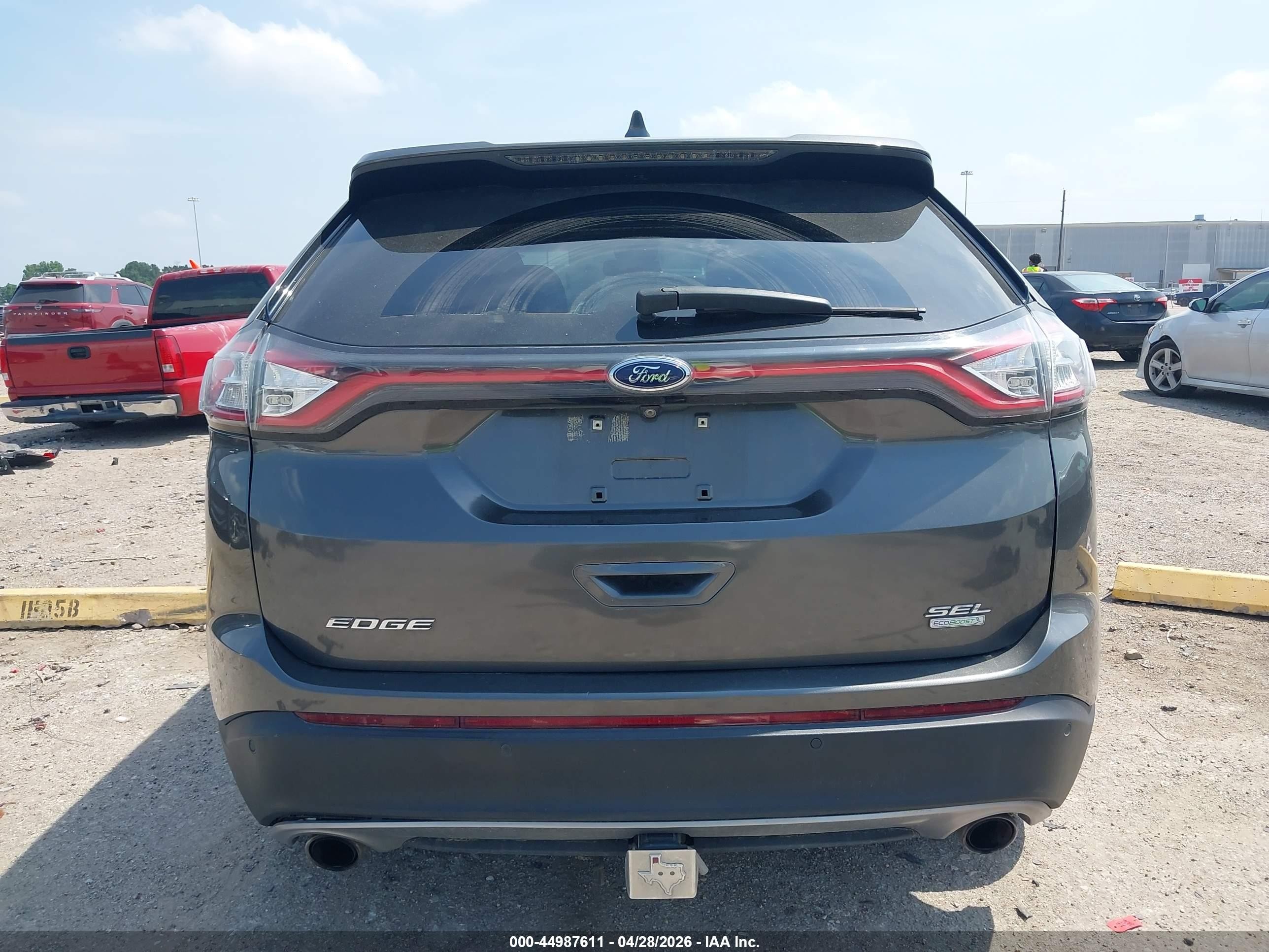 2015 Ford Edge Sel Gray vin: 2FMTK3J99FBC40236