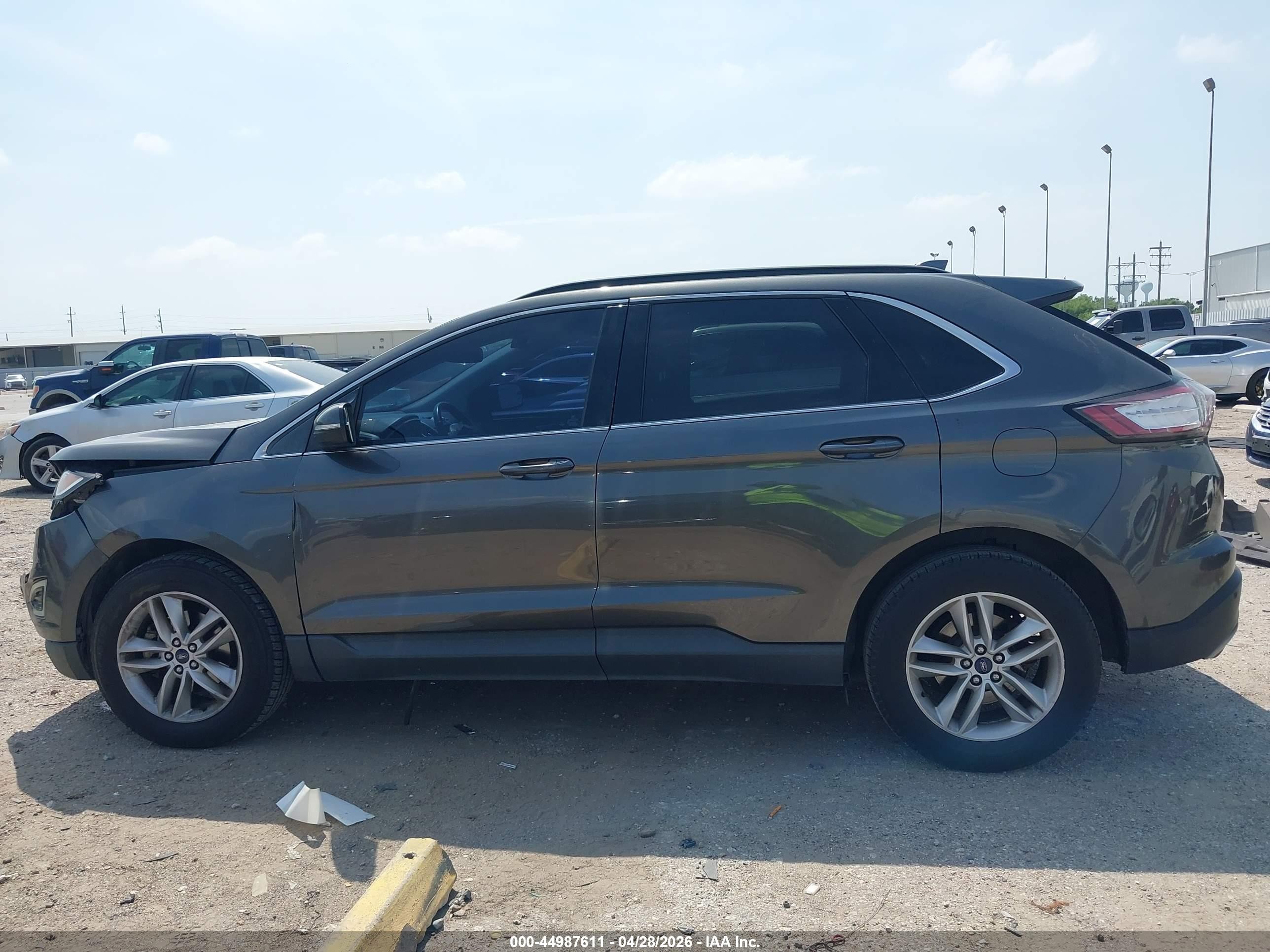 2015 Ford Edge Sel Gray vin: 2FMTK3J99FBC40236