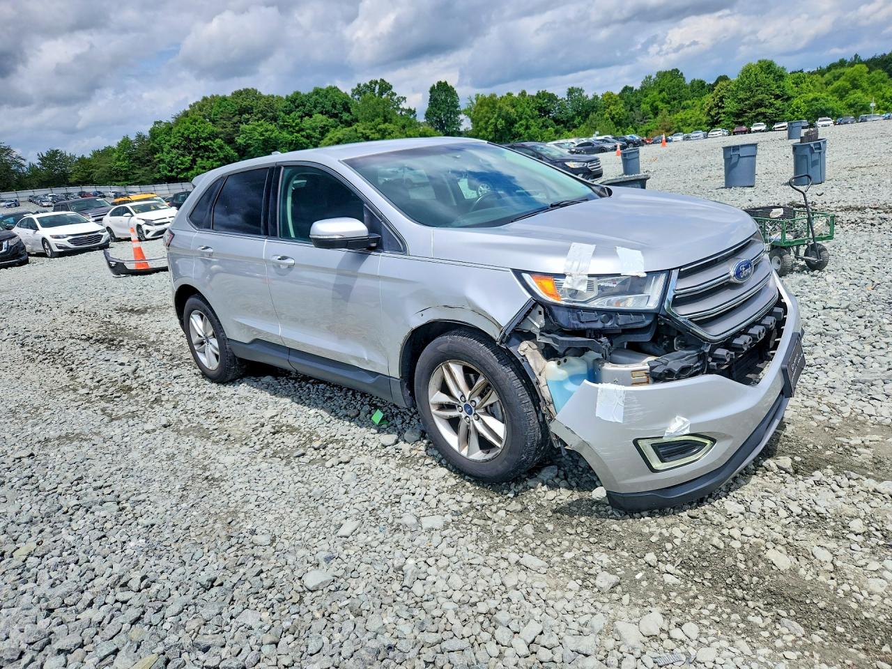 2015 Ford Edge Sel Gray vin: 2FMTK3J9XFBB80175