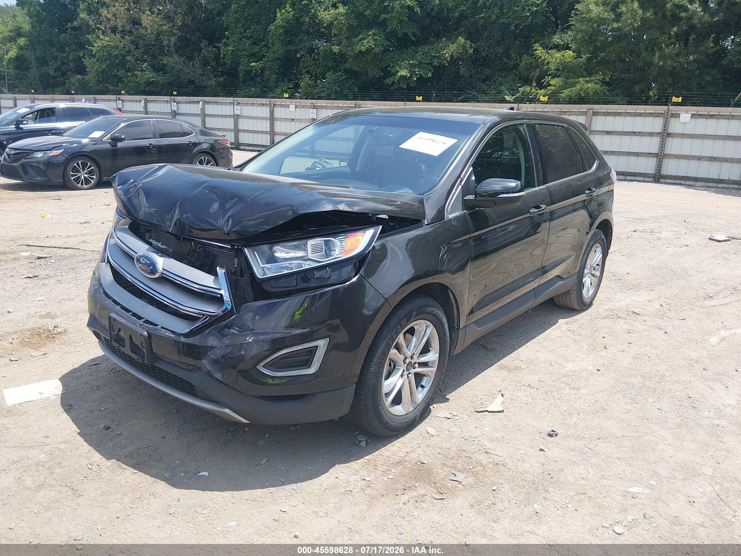 2015 Ford Edge Sel Black vin: 2FMTK3J9XFBB92858