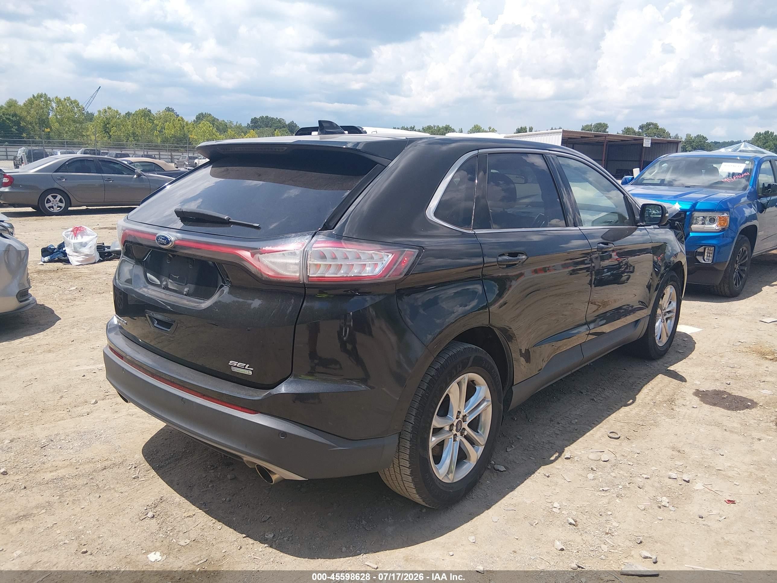 2015 Ford Edge Sel Black vin: 2FMTK3J9XFBB92858