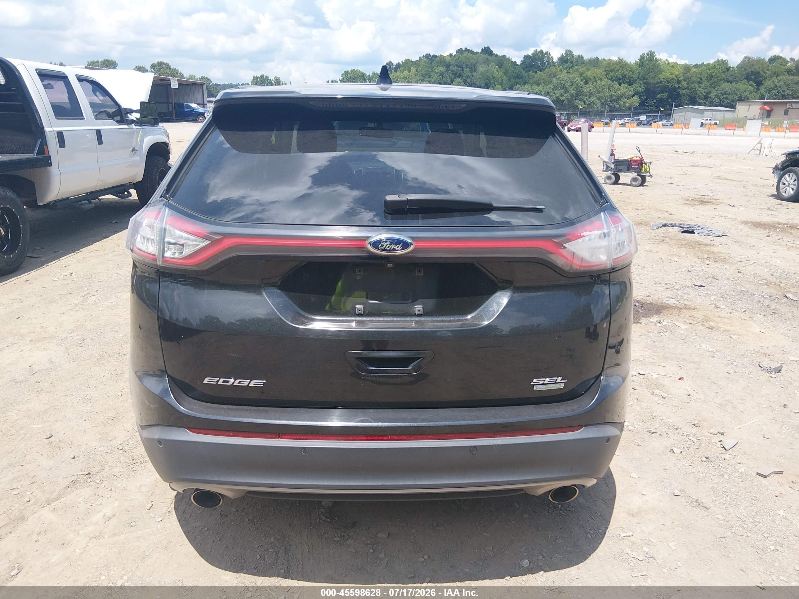 2015 Ford Edge Sel Black vin: 2FMTK3J9XFBB92858