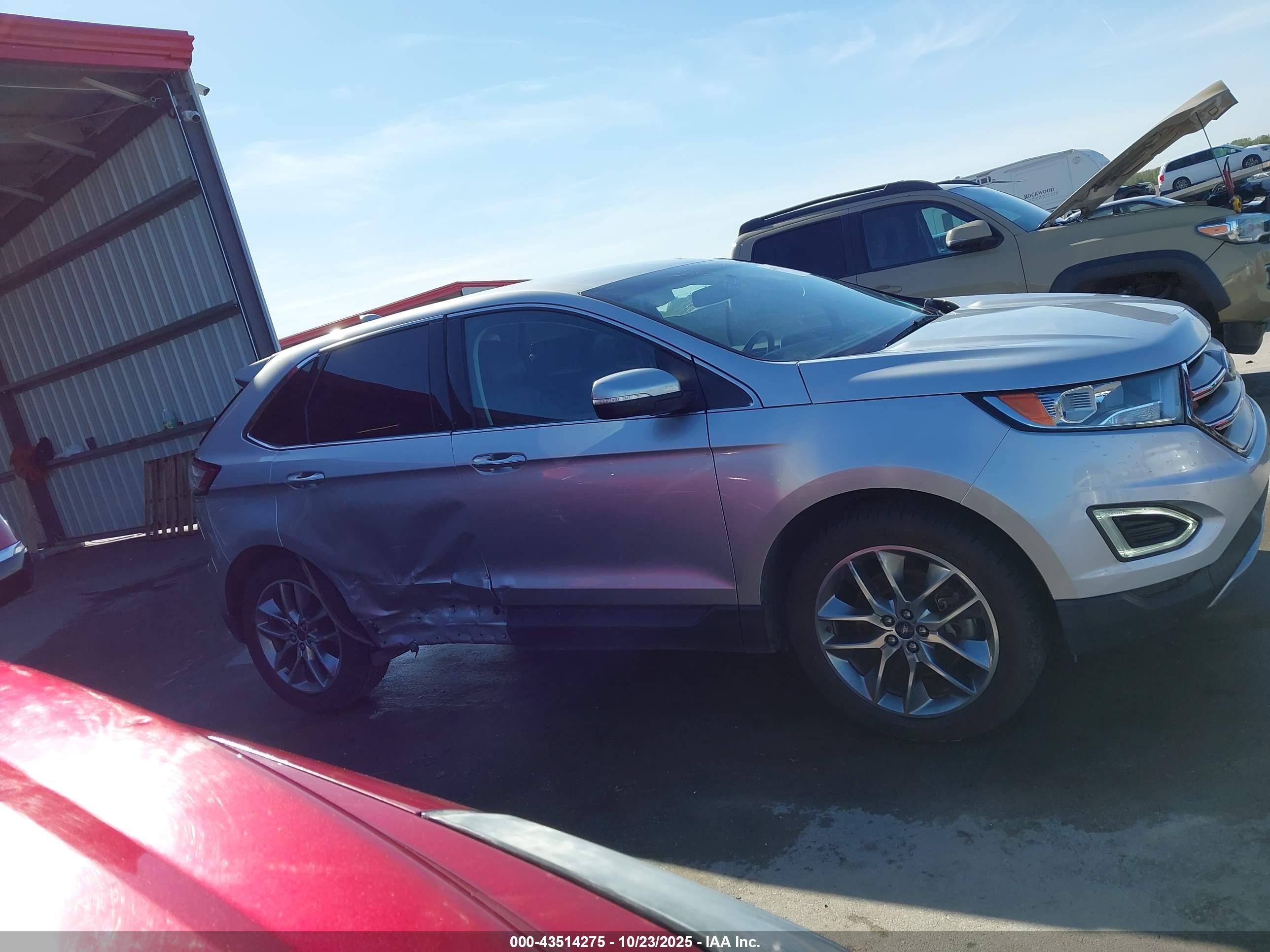2015 Ford Edge Titanium Silver vin: 2FMTK3K80FBB39057