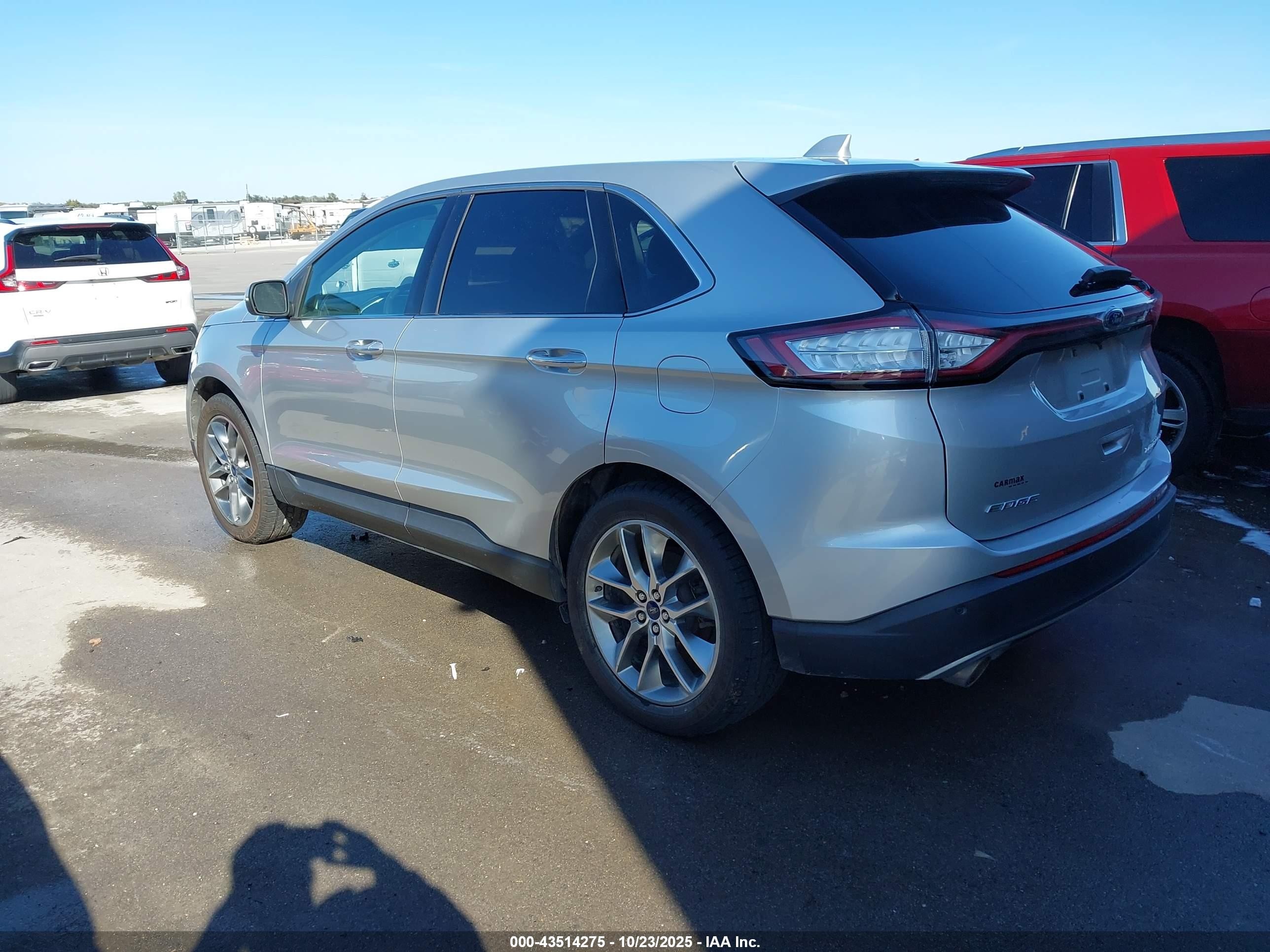 2015 Ford Edge Titanium Silver vin: 2FMTK3K80FBB39057