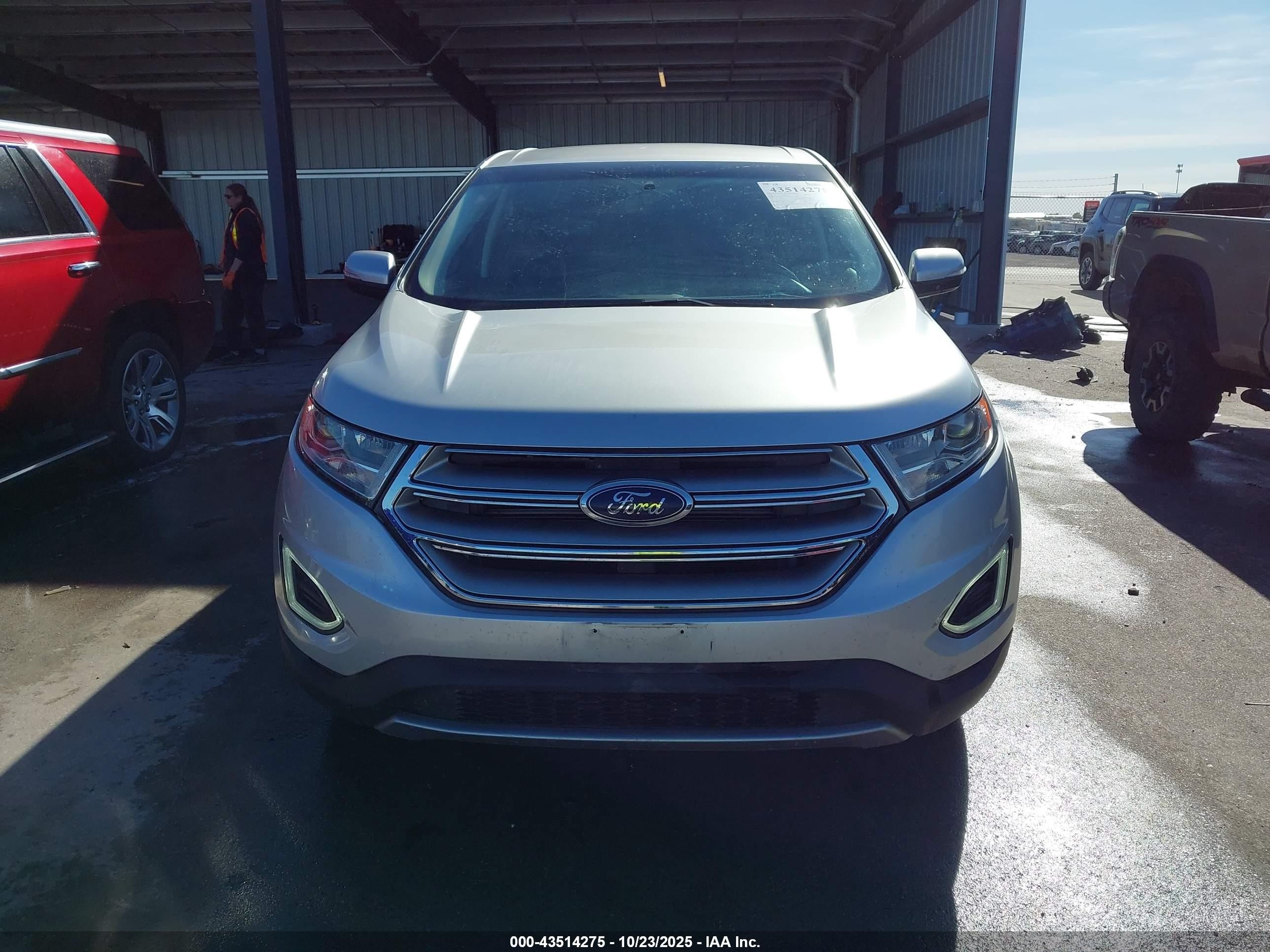 2015 Ford Edge Titanium Silver vin: 2FMTK3K80FBB39057