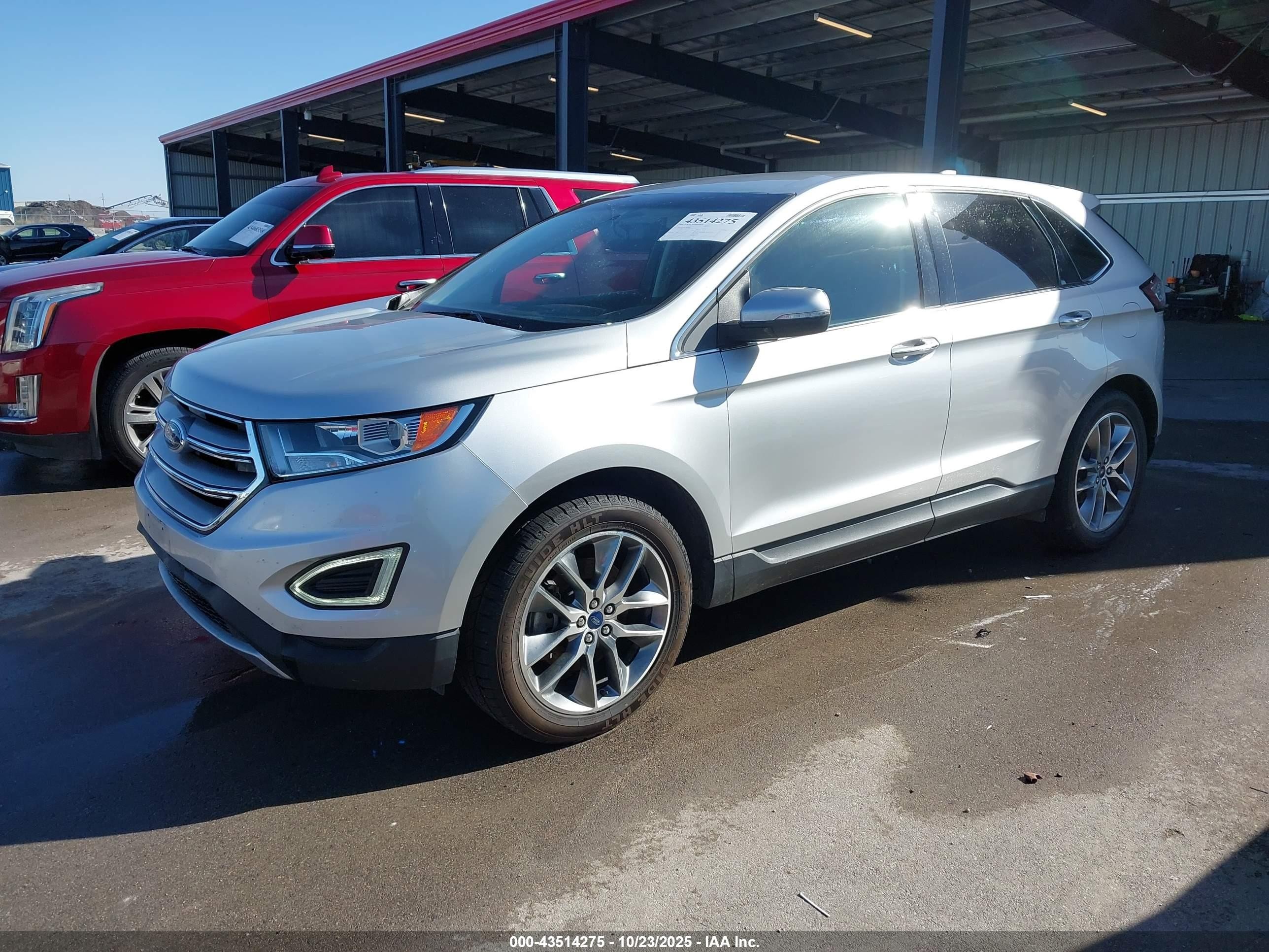 2015 Ford Edge Titanium Silver vin: 2FMTK3K80FBB39057