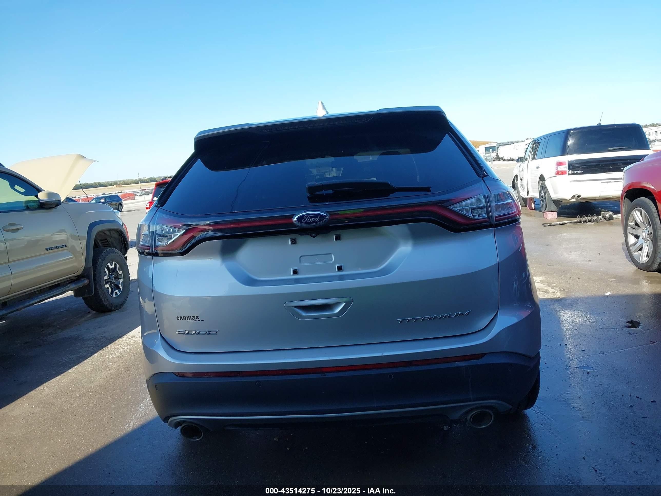 2015 Ford Edge Titanium Silver vin: 2FMTK3K80FBB39057