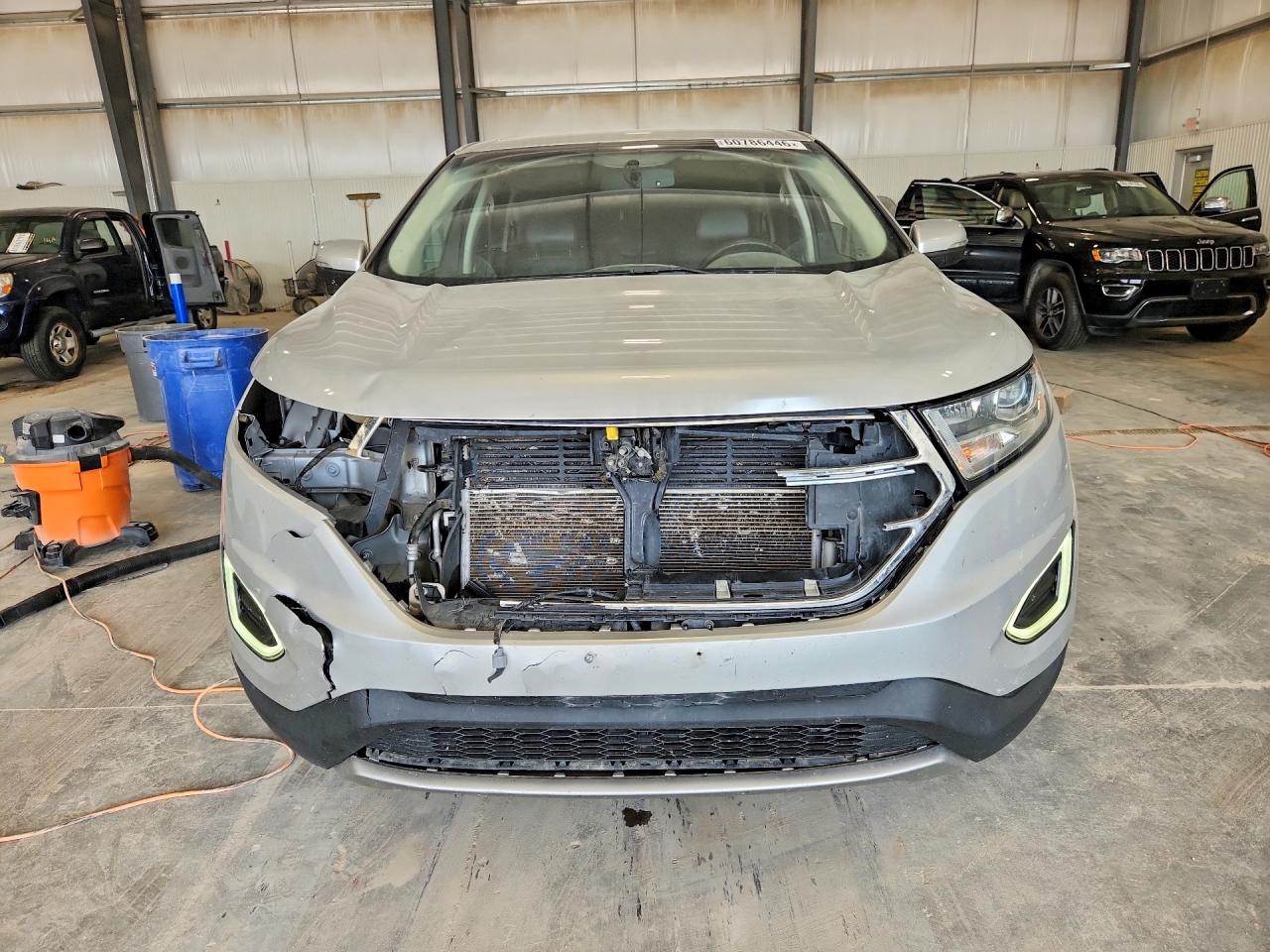 2015 Ford Edge Titanium Серебряный vin: 2FMTK3K80FBB39057