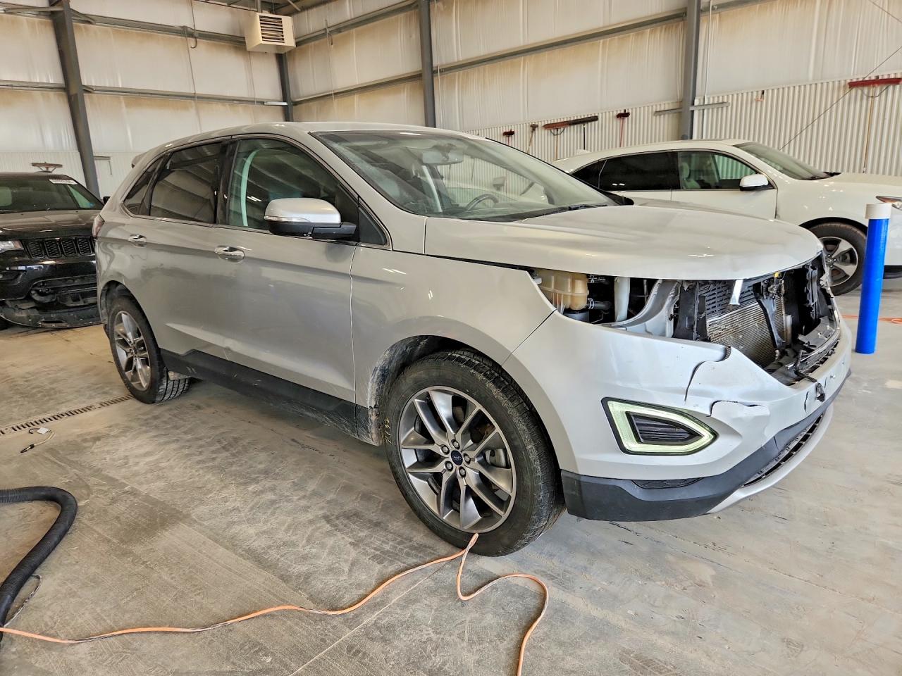 2015 Ford Edge Titanium Серебряный vin: 2FMTK3K80FBB39057