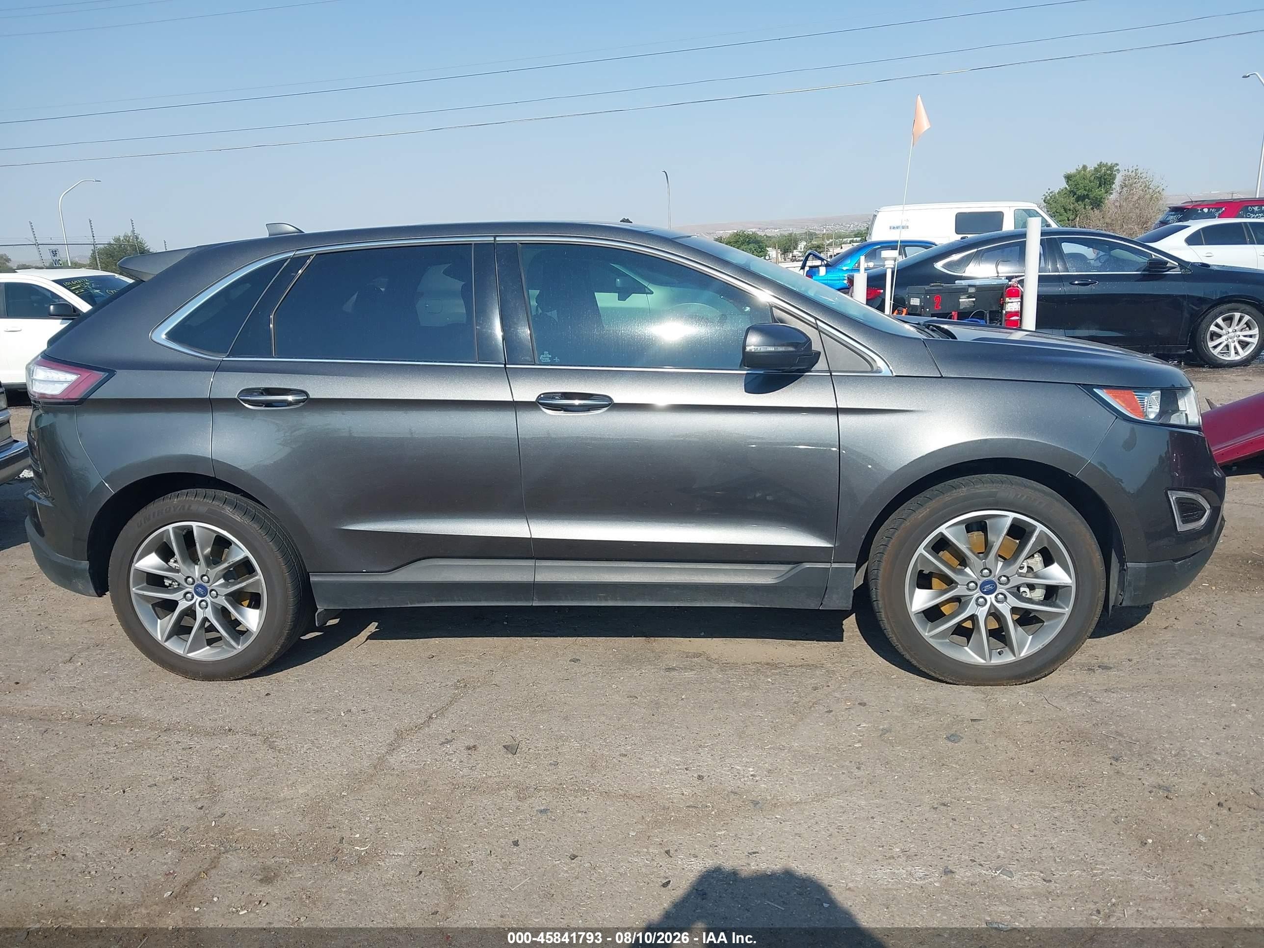 2015 Ford Edge Titanium Gray vin: 2FMTK3K80FBC06949