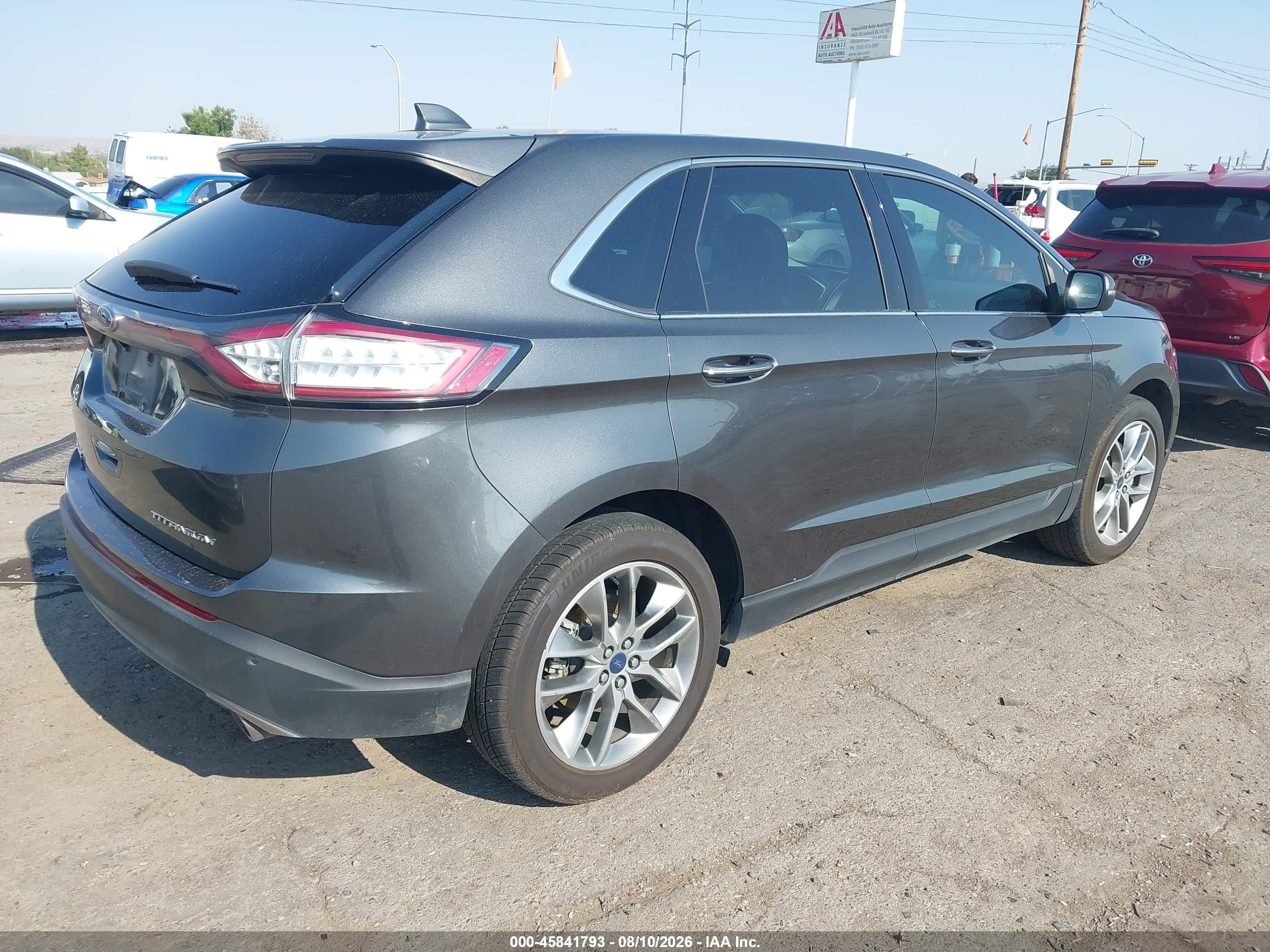 2015 Ford Edge Titanium Gray vin: 2FMTK3K80FBC06949