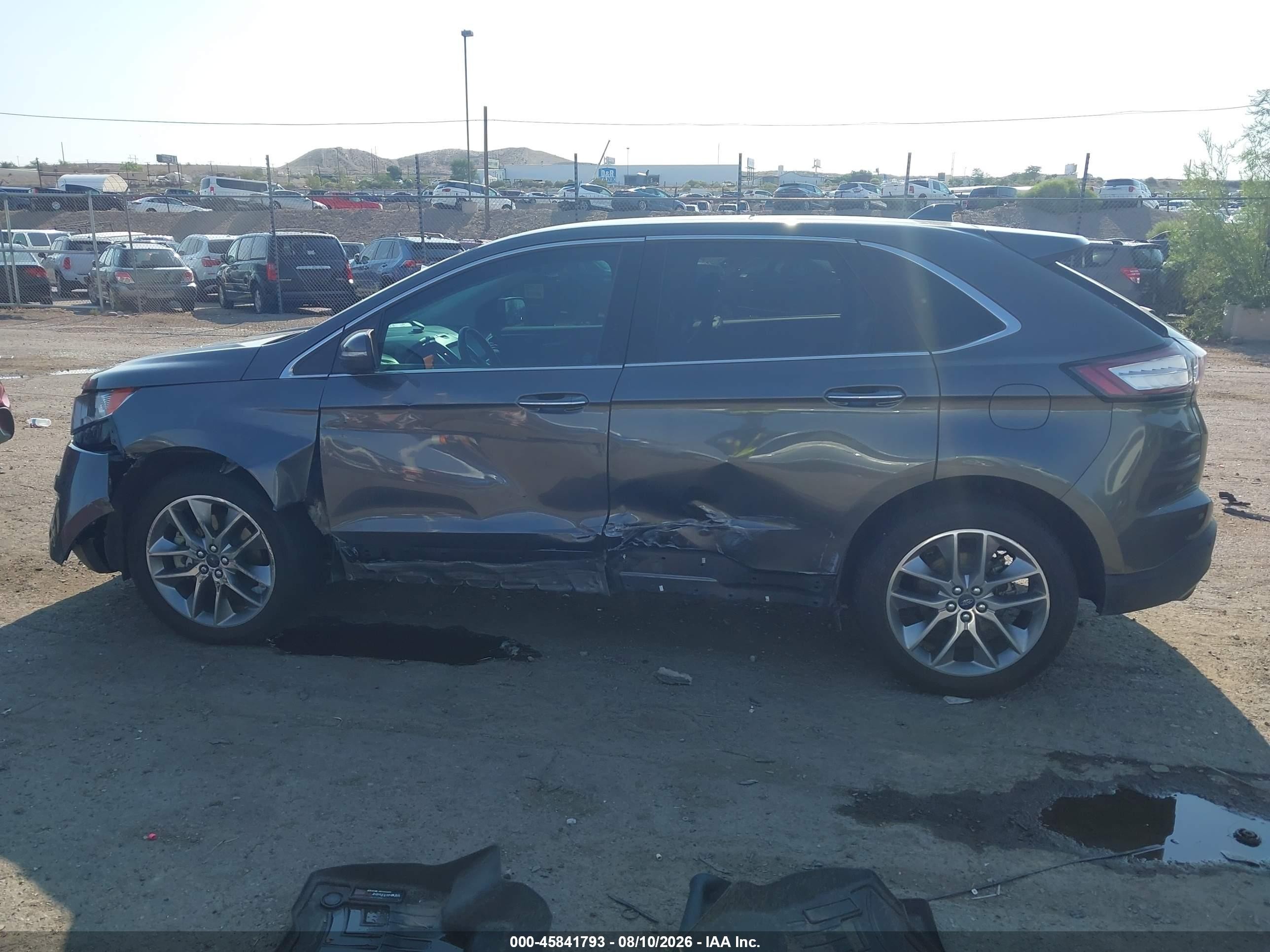2015 Ford Edge Titanium Gray vin: 2FMTK3K80FBC06949