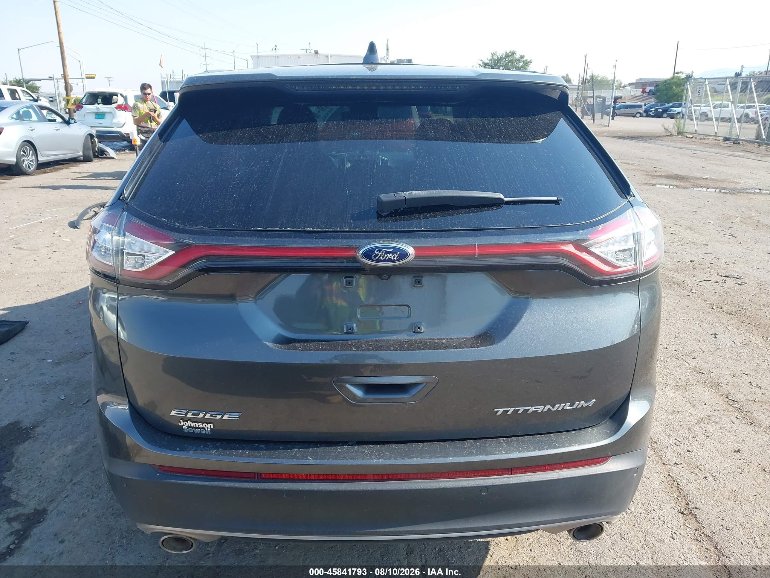 2015 Ford Edge Titanium Gray vin: 2FMTK3K80FBC06949
