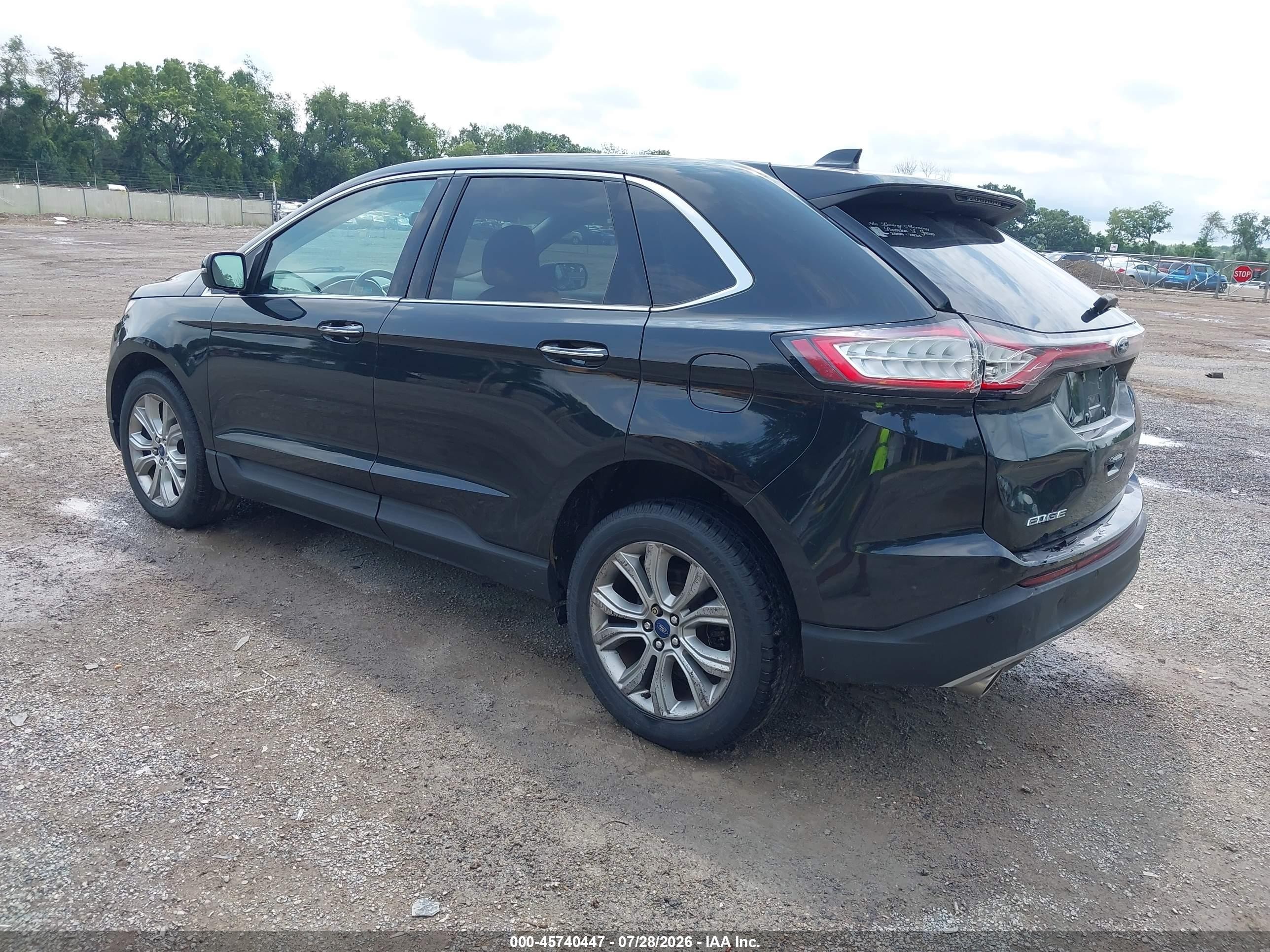 2015 Ford Edge Titanium Black vin: 2FMTK3K81FBB58510