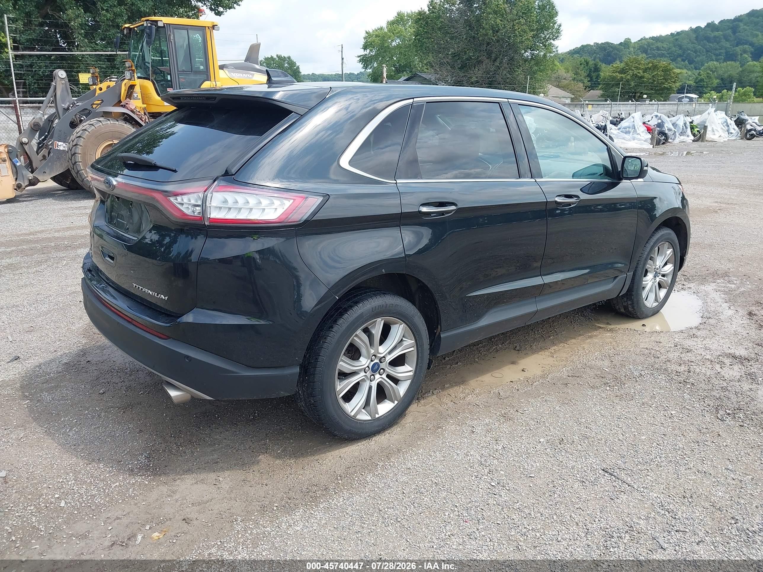 2015 Ford Edge Titanium Black vin: 2FMTK3K81FBB58510