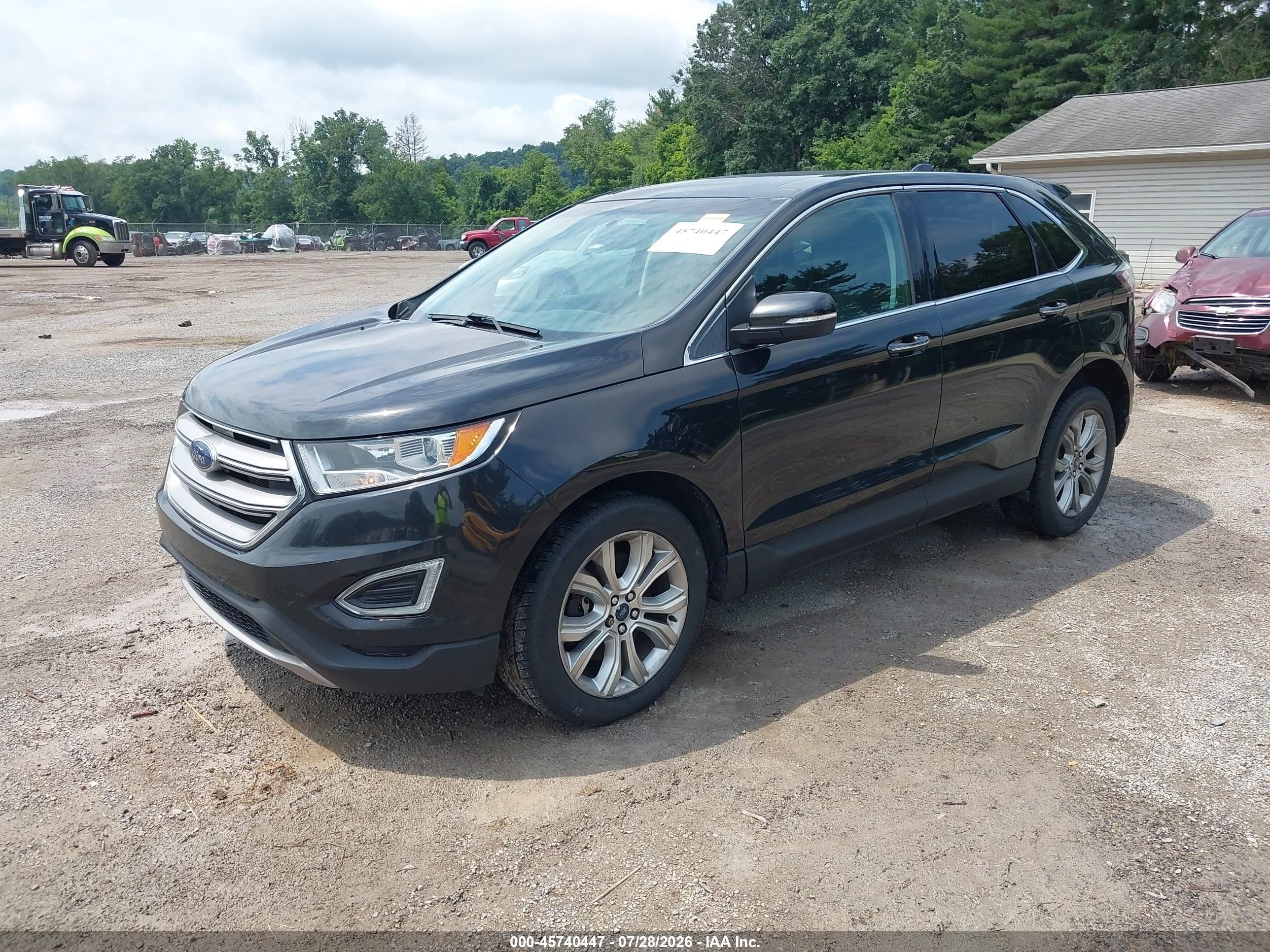 2015 Ford Edge Titanium Black vin: 2FMTK3K81FBB58510