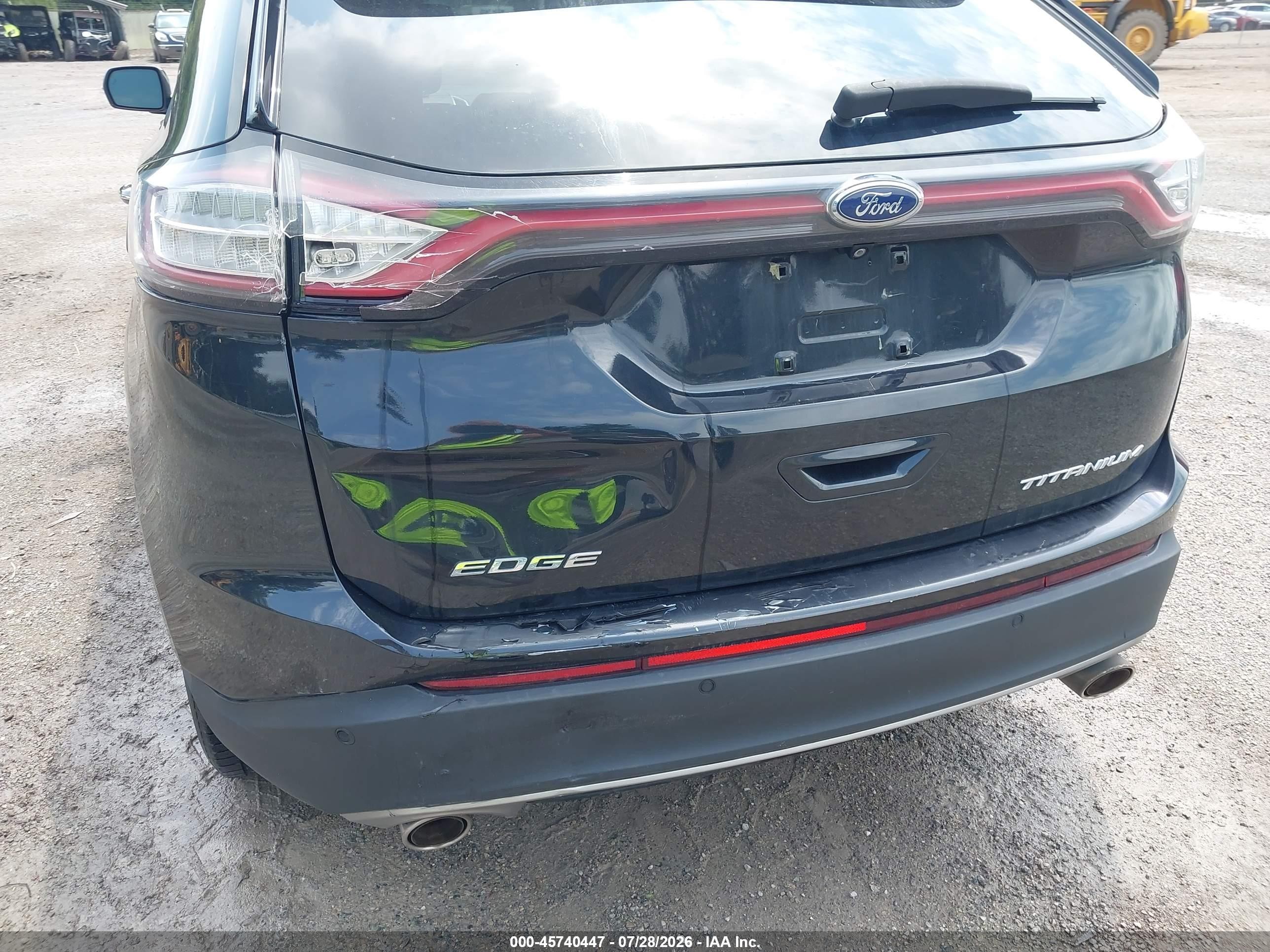 2015 Ford Edge Titanium Black vin: 2FMTK3K81FBB58510