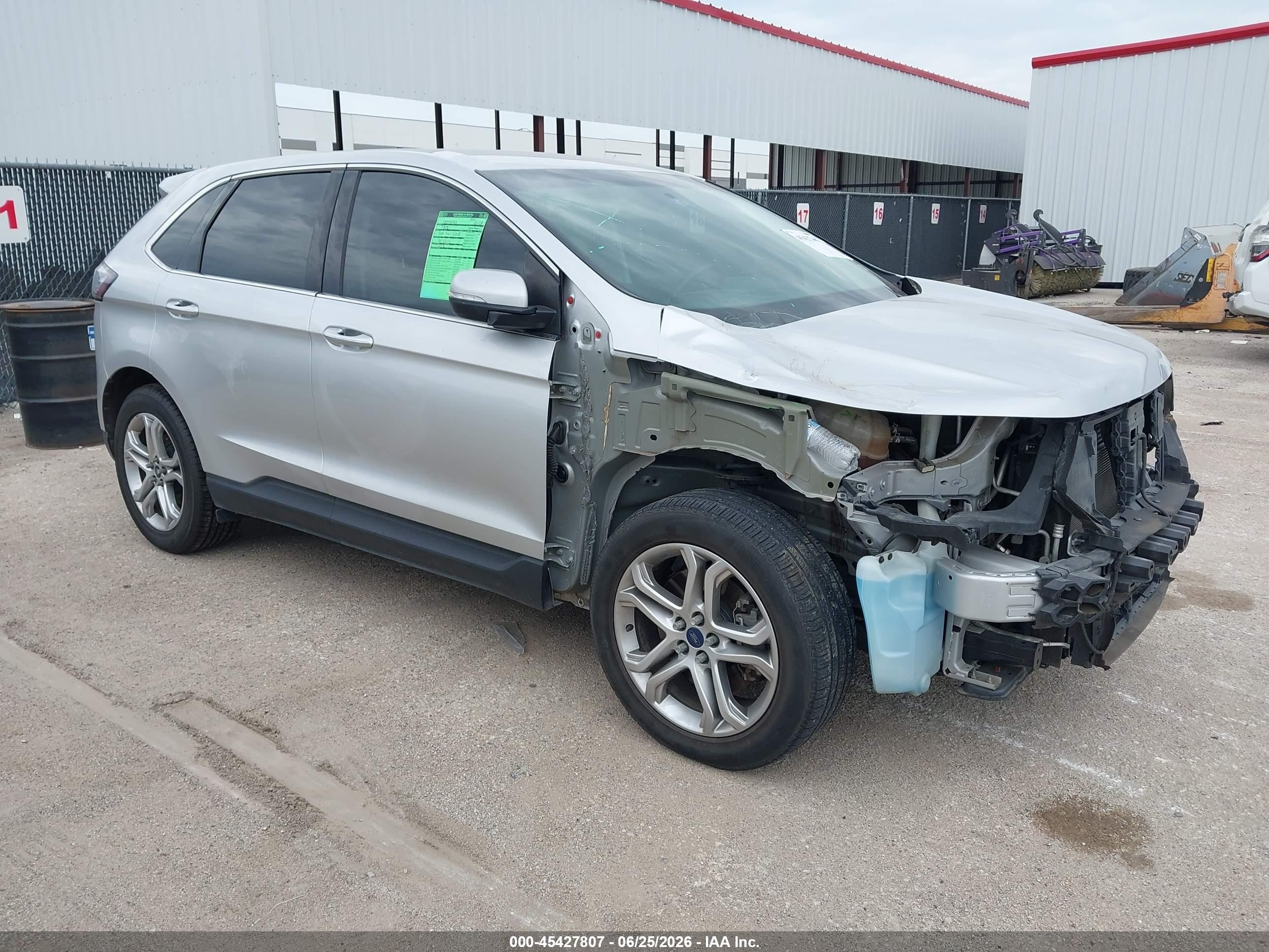 2015 Ford Edge Titanium Silver vin: 2FMTK3K81FBB60290