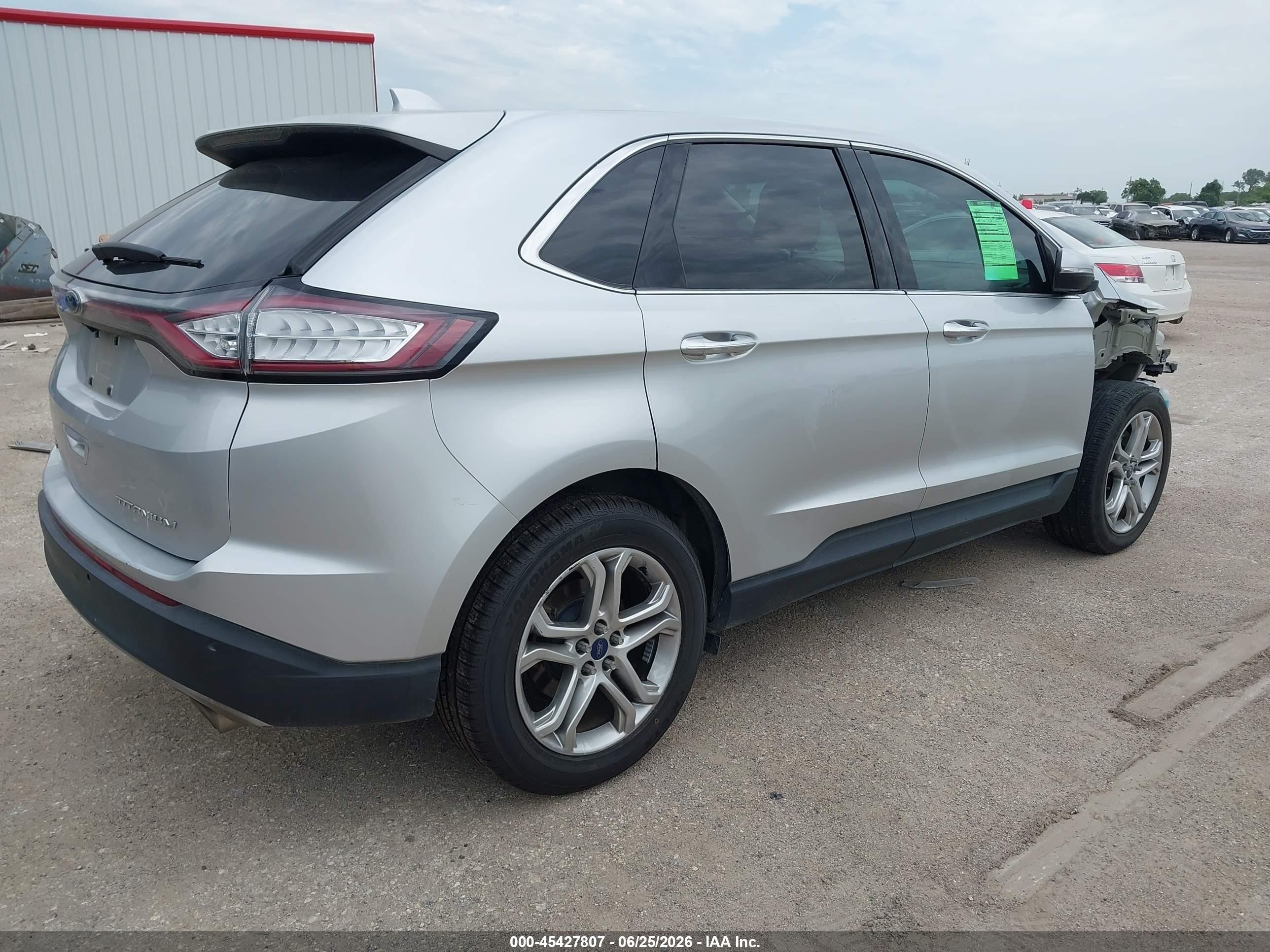 2015 Ford Edge Titanium Silver vin: 2FMTK3K81FBB60290