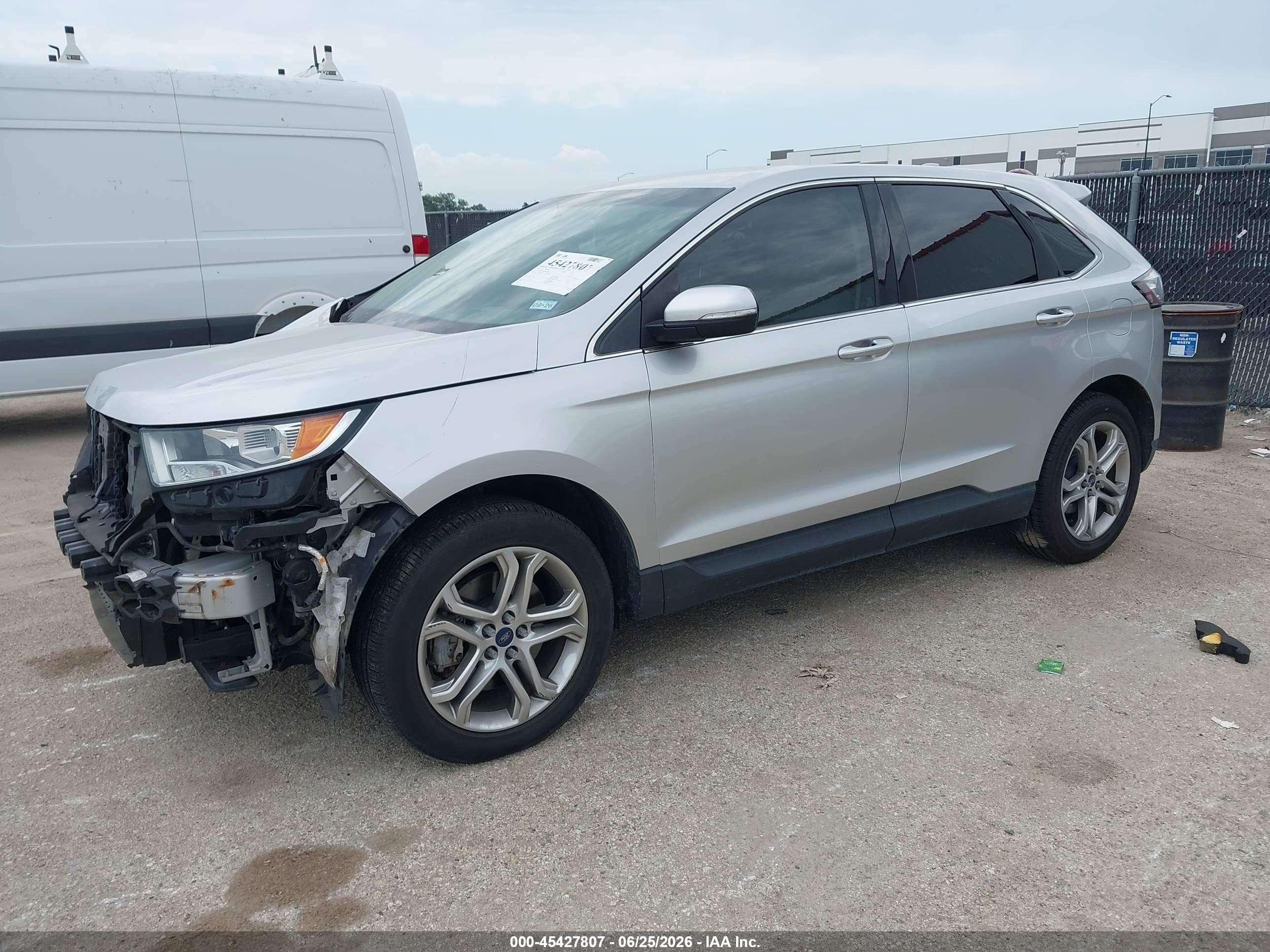 2015 Ford Edge Titanium Silver vin: 2FMTK3K81FBB60290