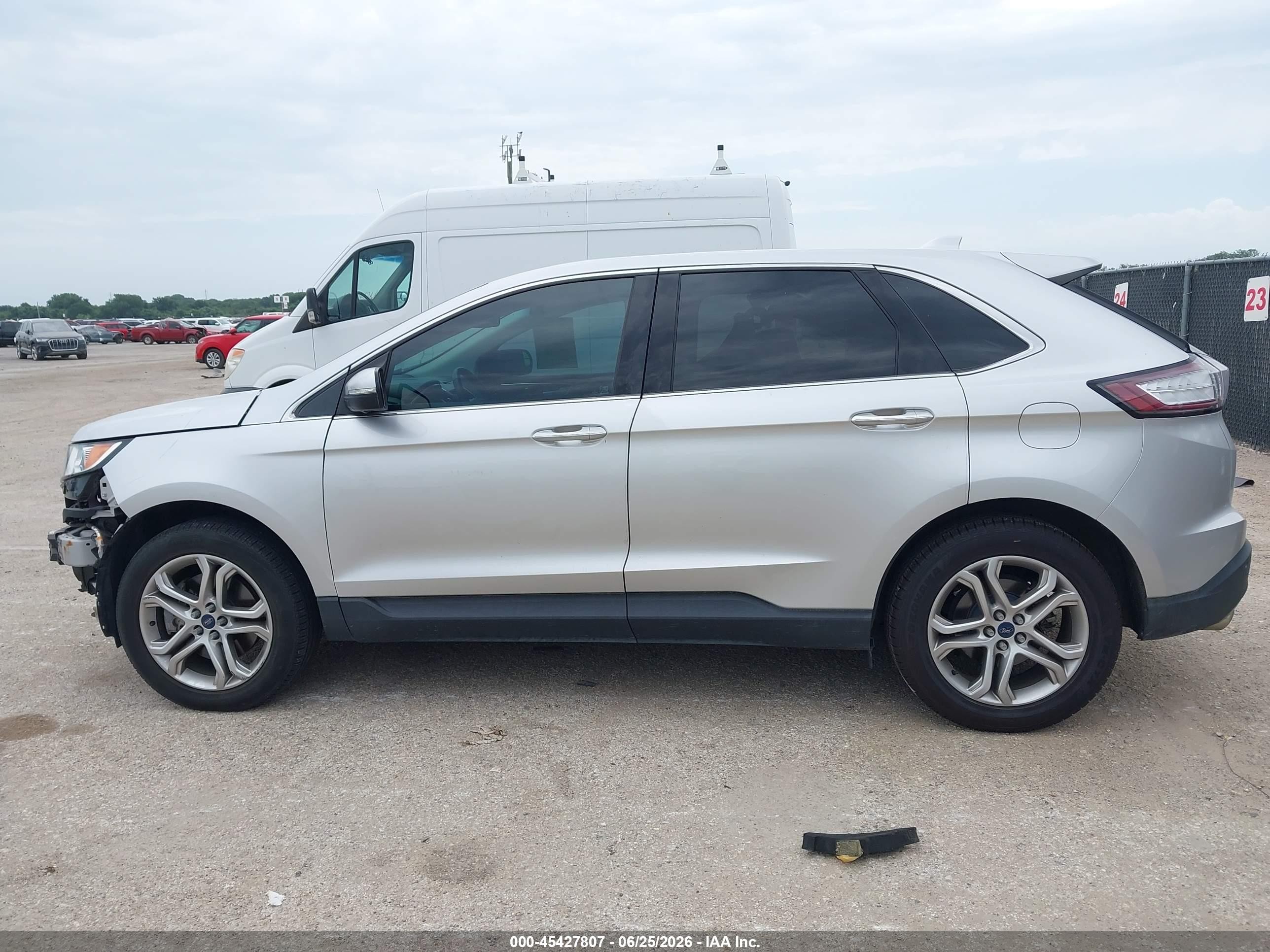 2015 Ford Edge Titanium Silver vin: 2FMTK3K81FBB60290