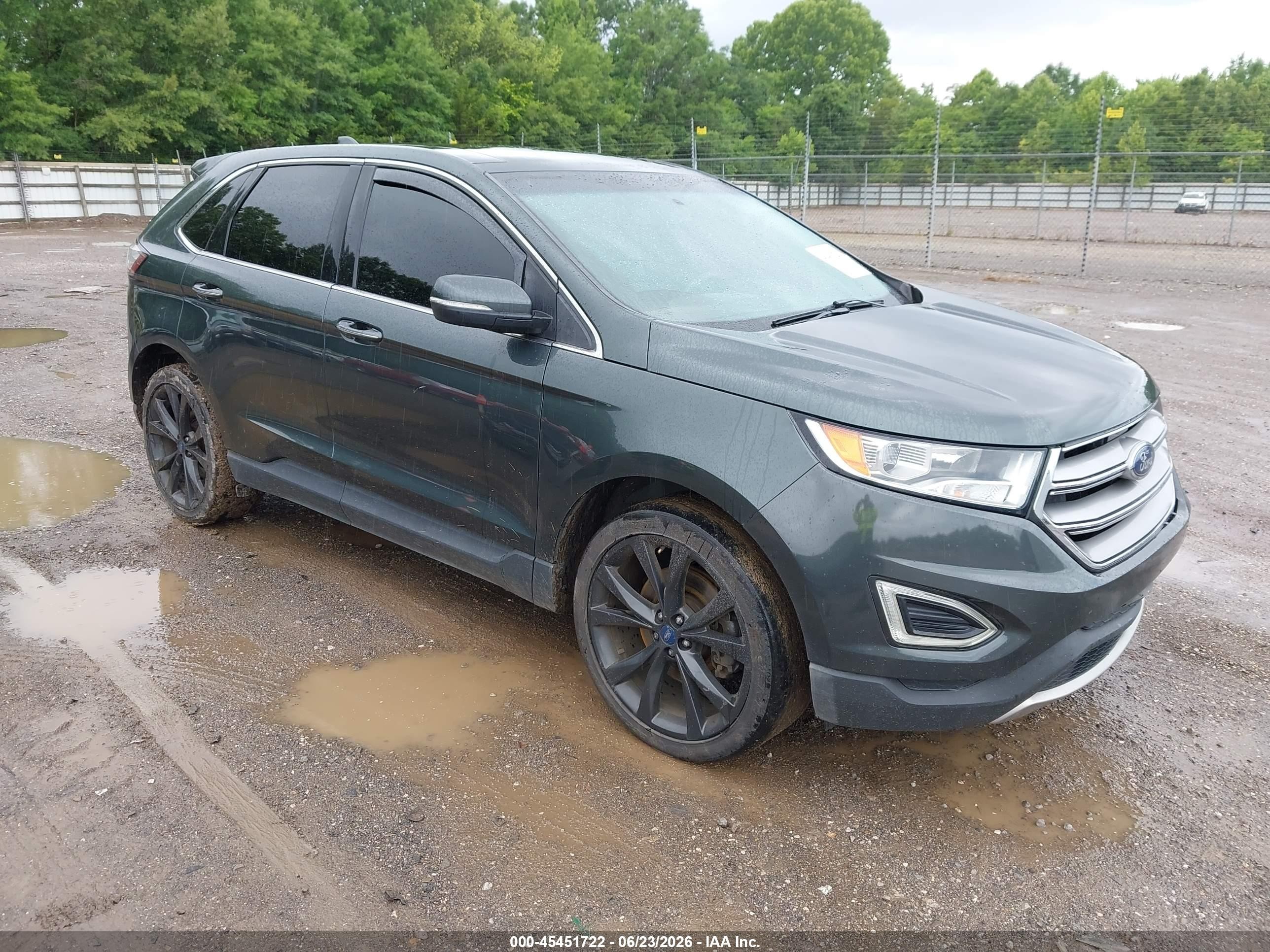 2015 Ford Edge Titanium Gray vin: 2FMTK3K81FBB61374