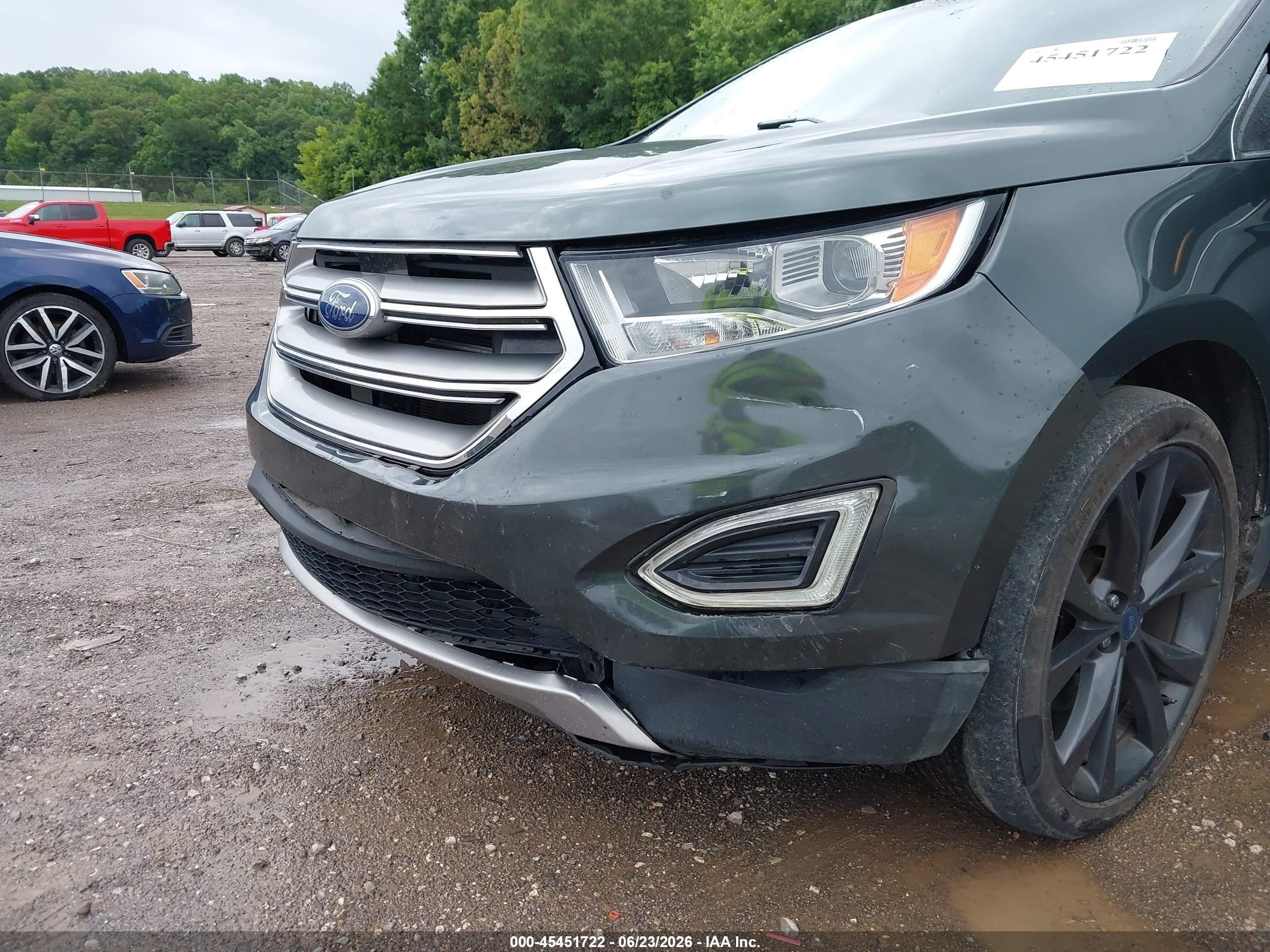 2015 Ford Edge Titanium Gray vin: 2FMTK3K81FBB61374