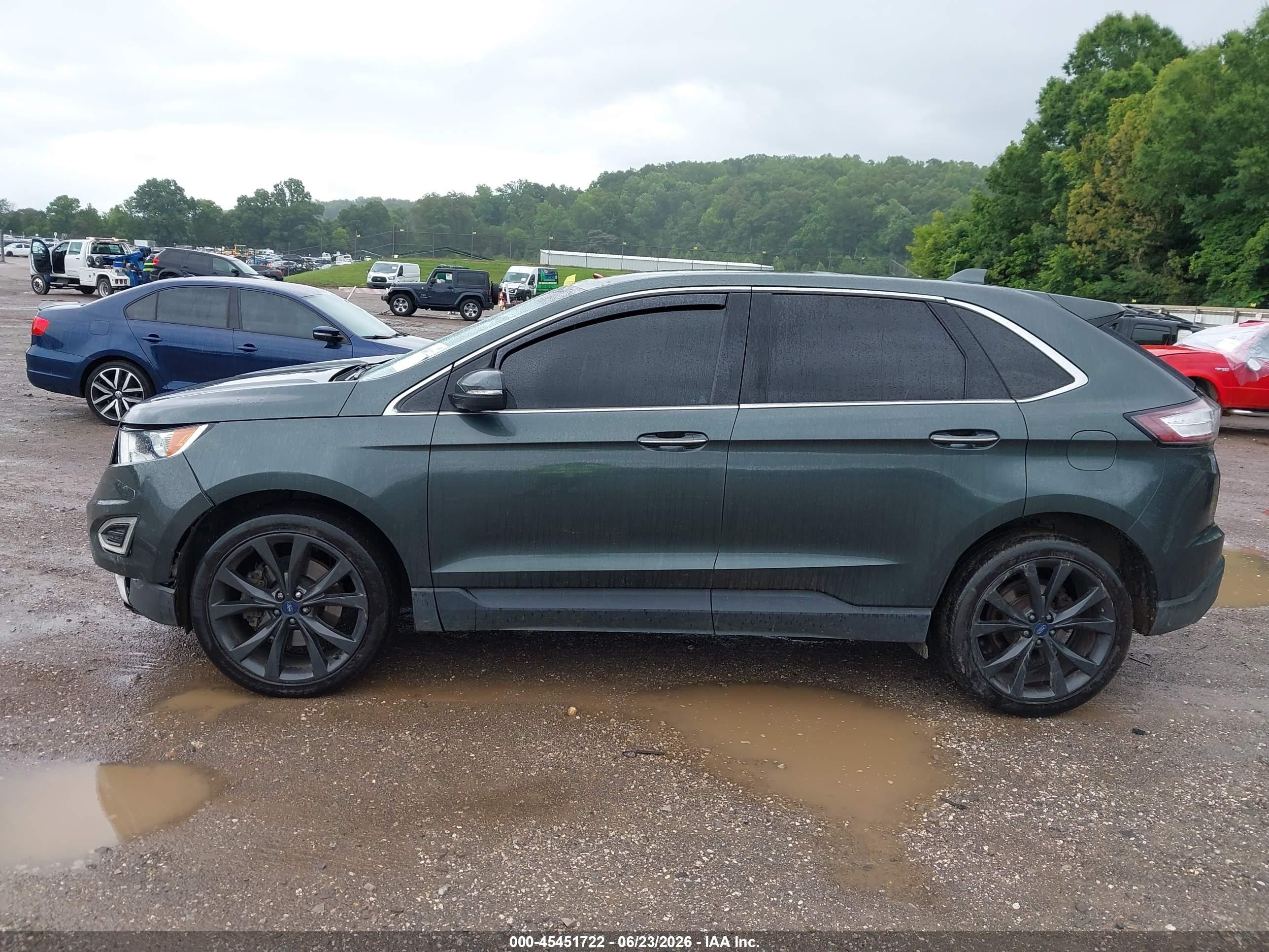 2015 Ford Edge Titanium Gray vin: 2FMTK3K81FBB61374