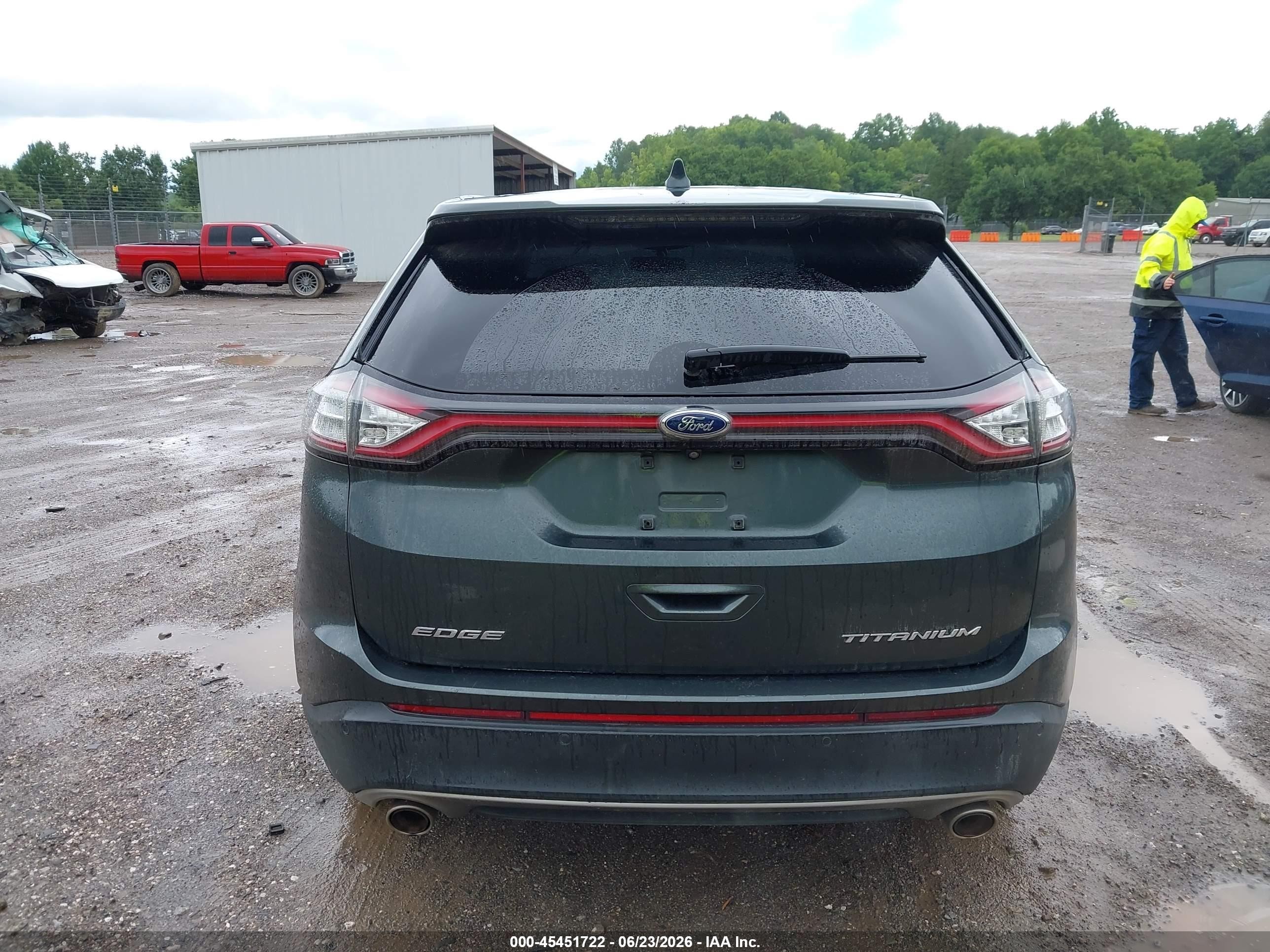 2015 Ford Edge Titanium Gray vin: 2FMTK3K81FBB61374