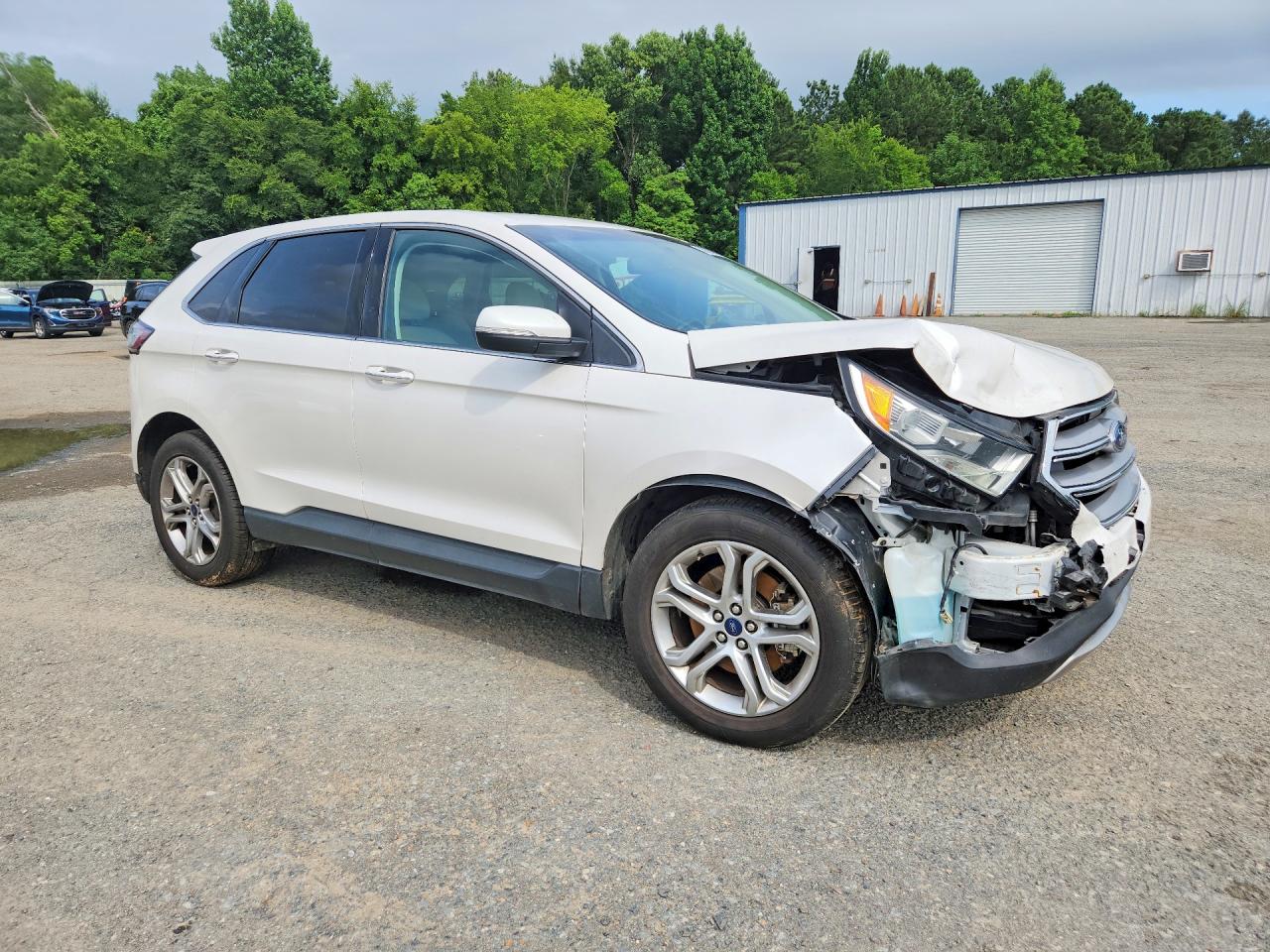 2015 Ford Edge Titanium White vin: 2FMTK3K81FBC20360