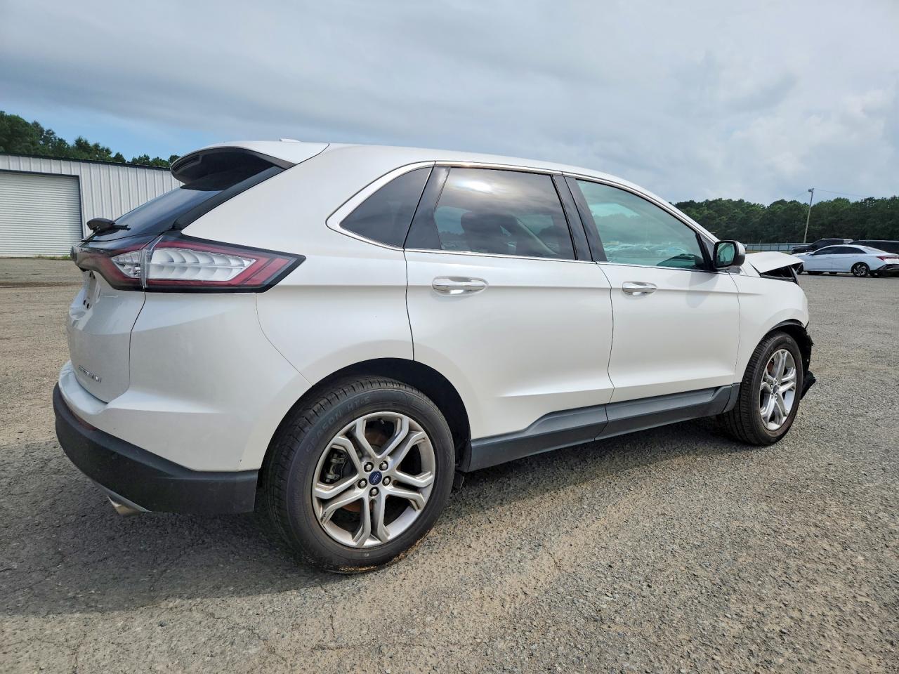 2015 Ford Edge Titanium White vin: 2FMTK3K81FBC20360