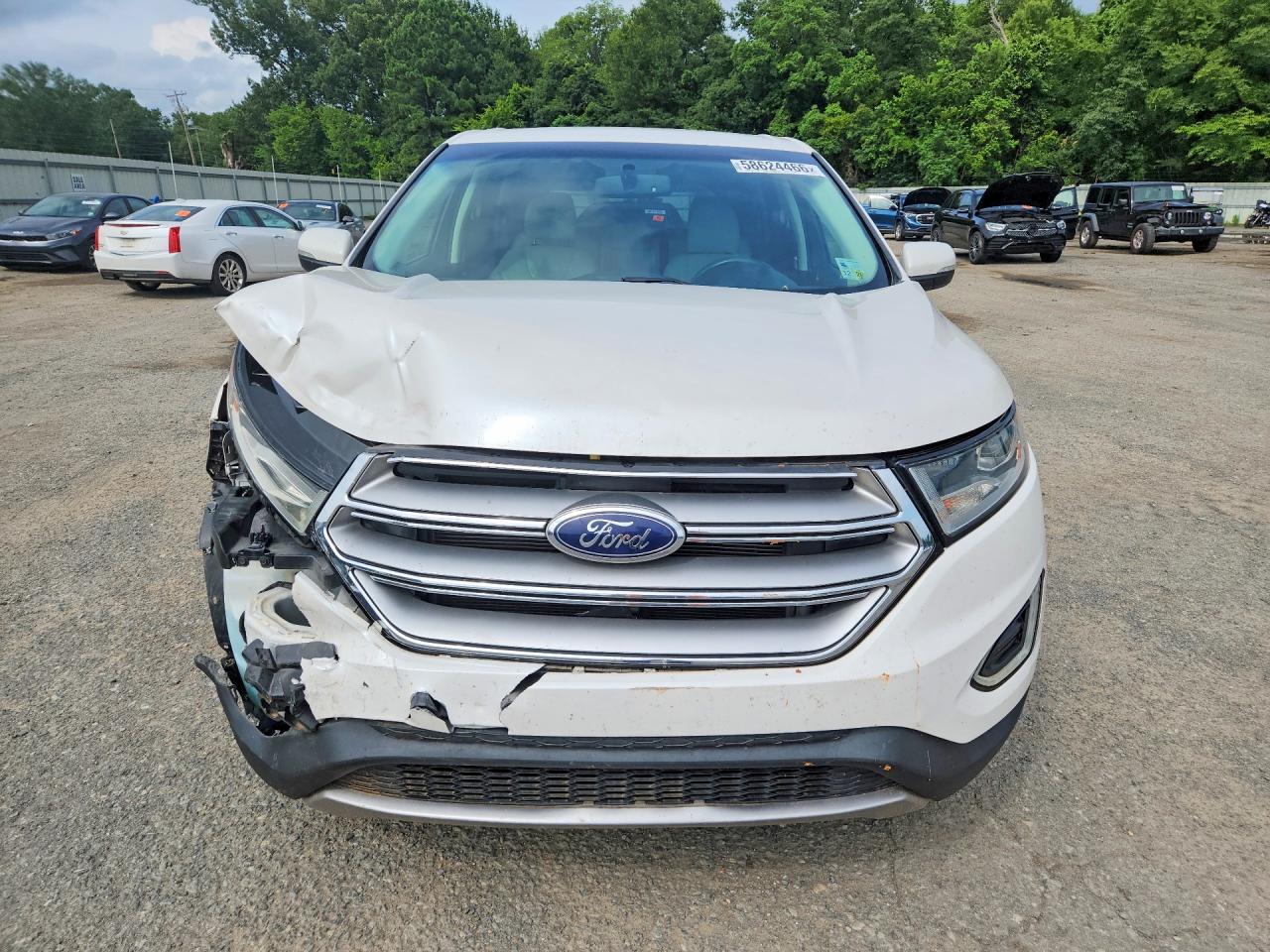 2015 Ford Edge Titanium White vin: 2FMTK3K81FBC20360
