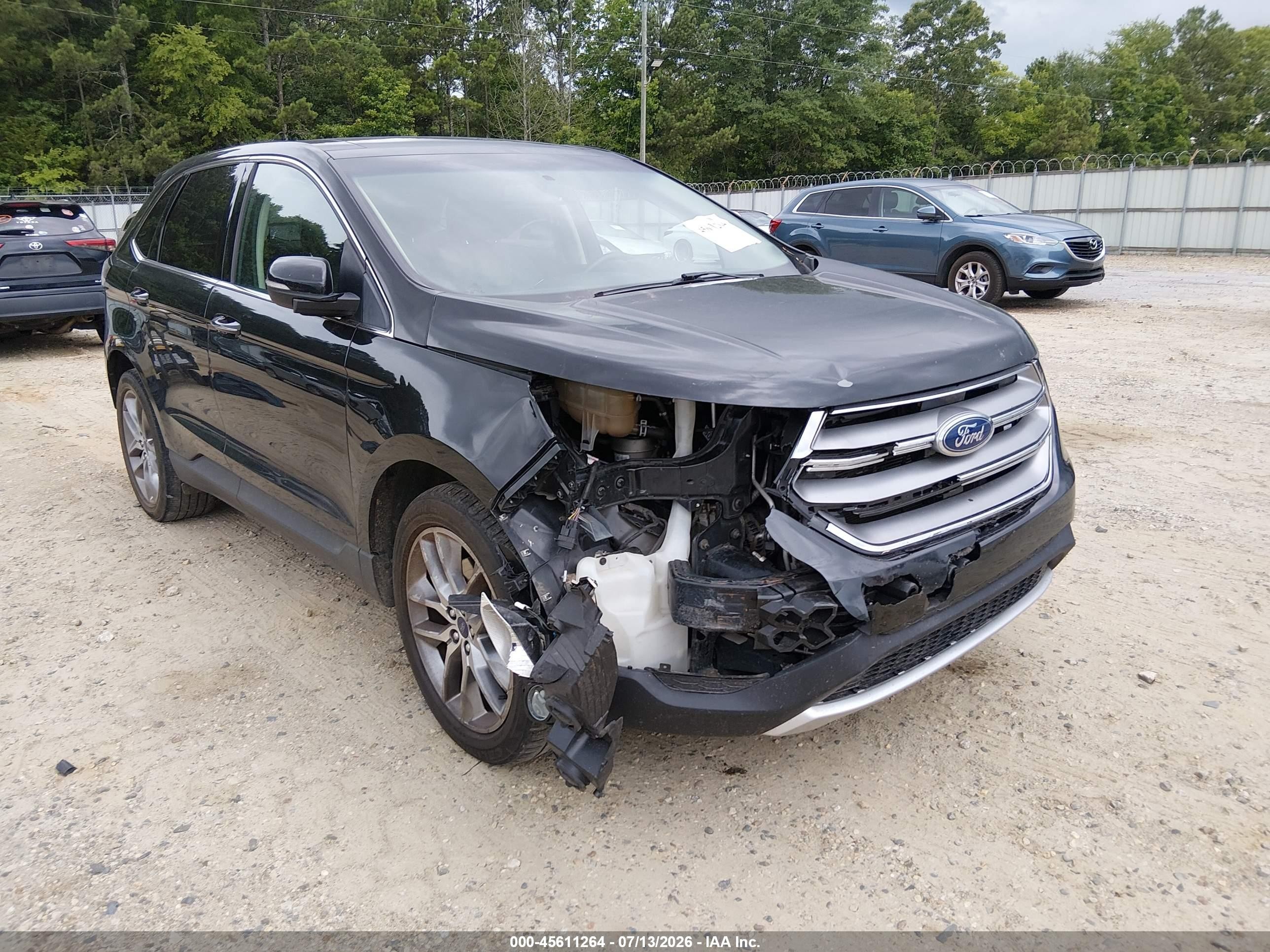 2015 Ford Edge Titanium Black vin: 2FMTK3K81FBC41192