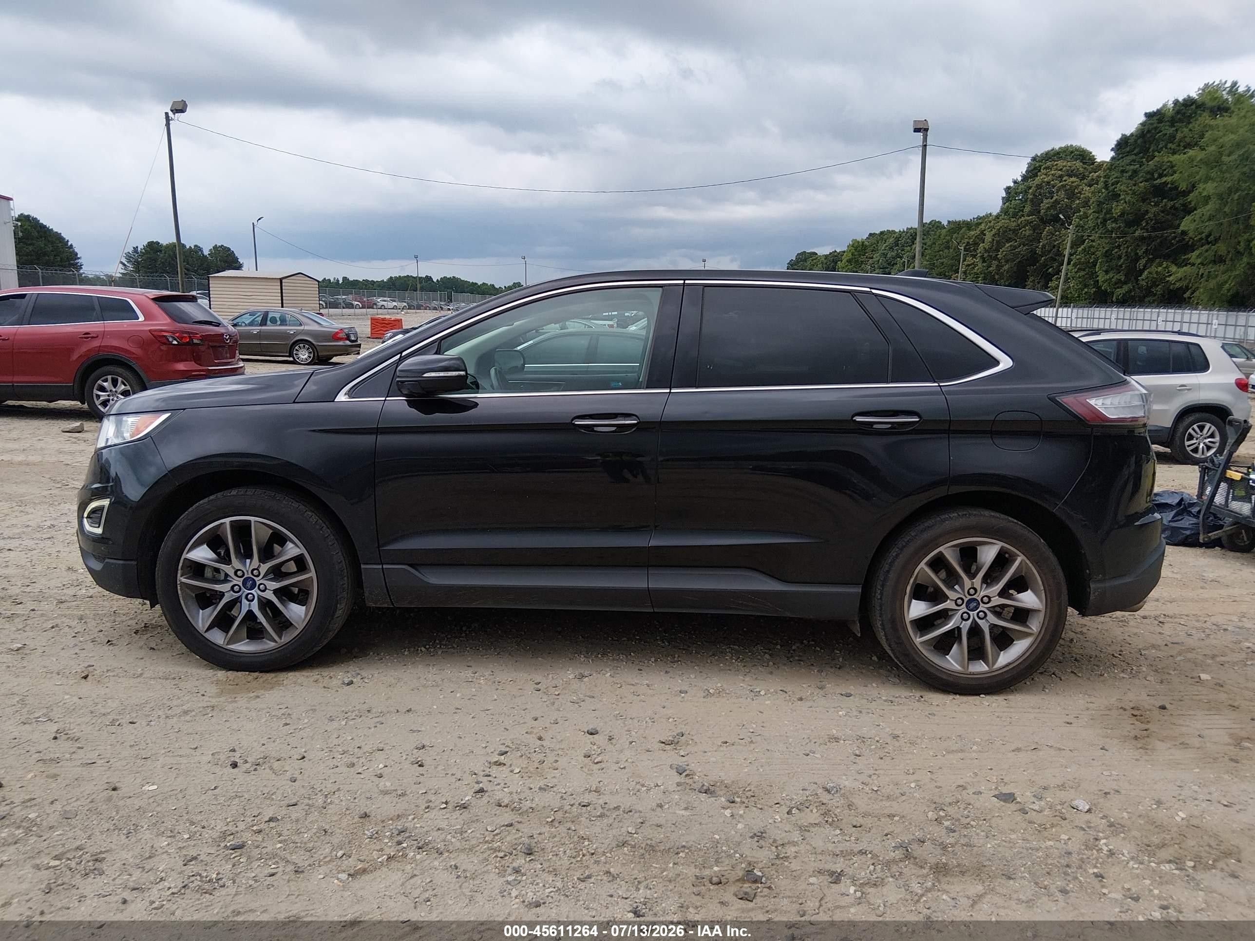 2015 Ford Edge Titanium Black vin: 2FMTK3K81FBC41192